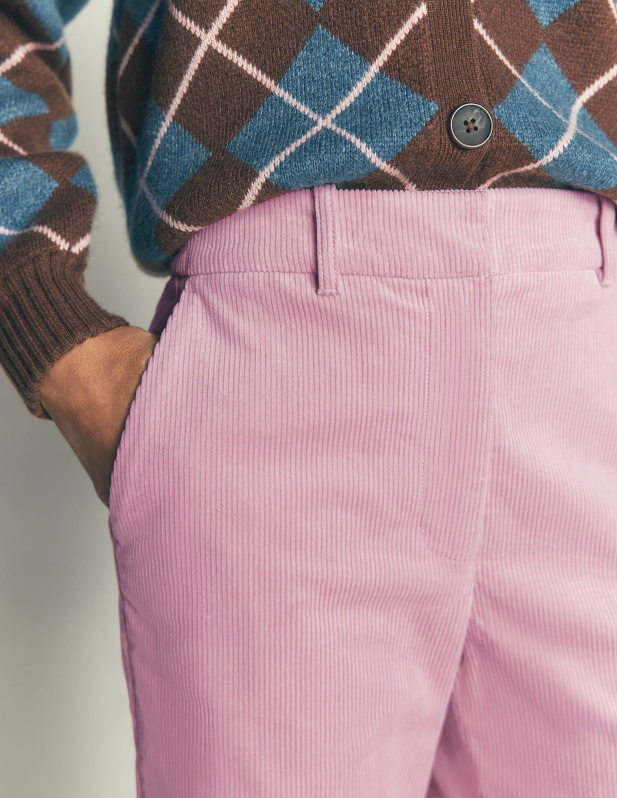 Canonbury Cord 7/8 Pants-Pink Violet - Image 2