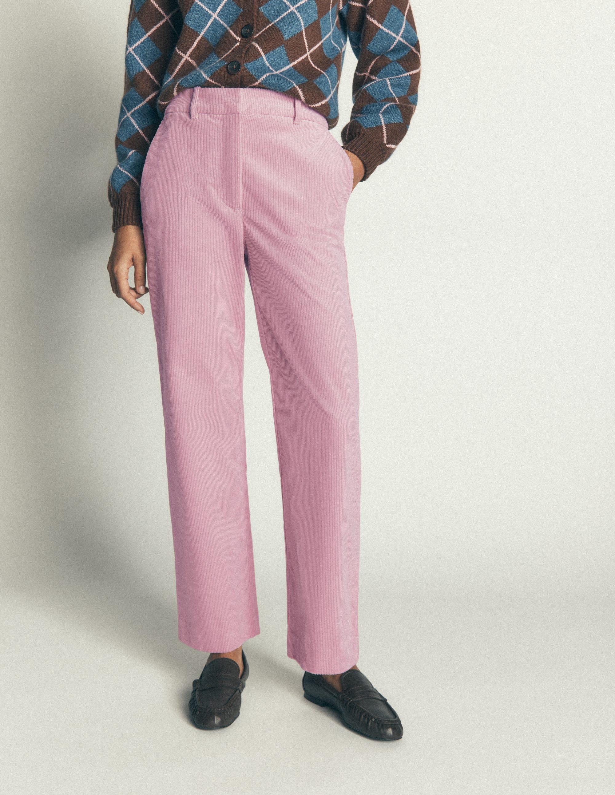 Canonbury Cord Pants-Pink Violet - Image 4