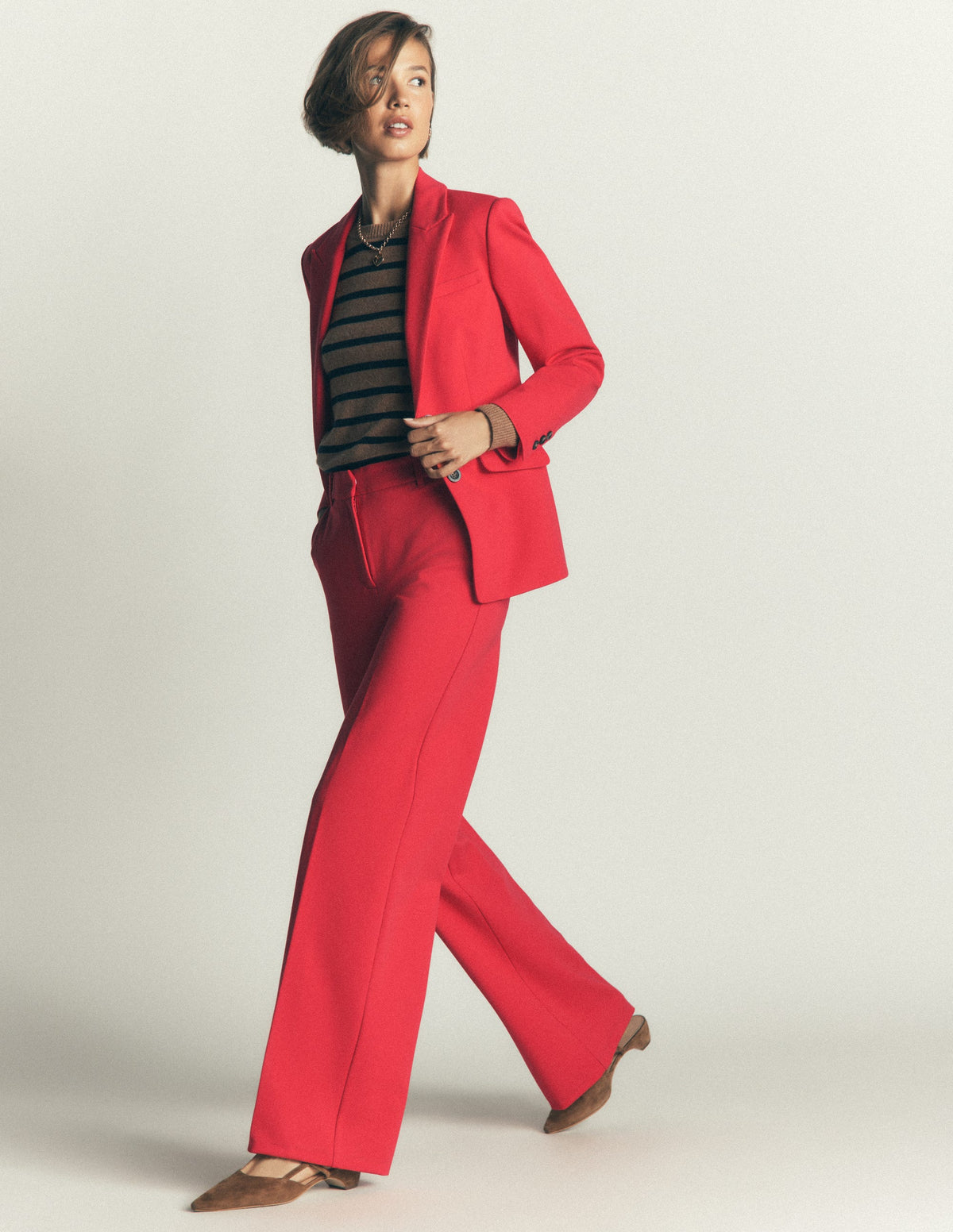 Belgravia Ponte Pants-Royal Red - Image 1