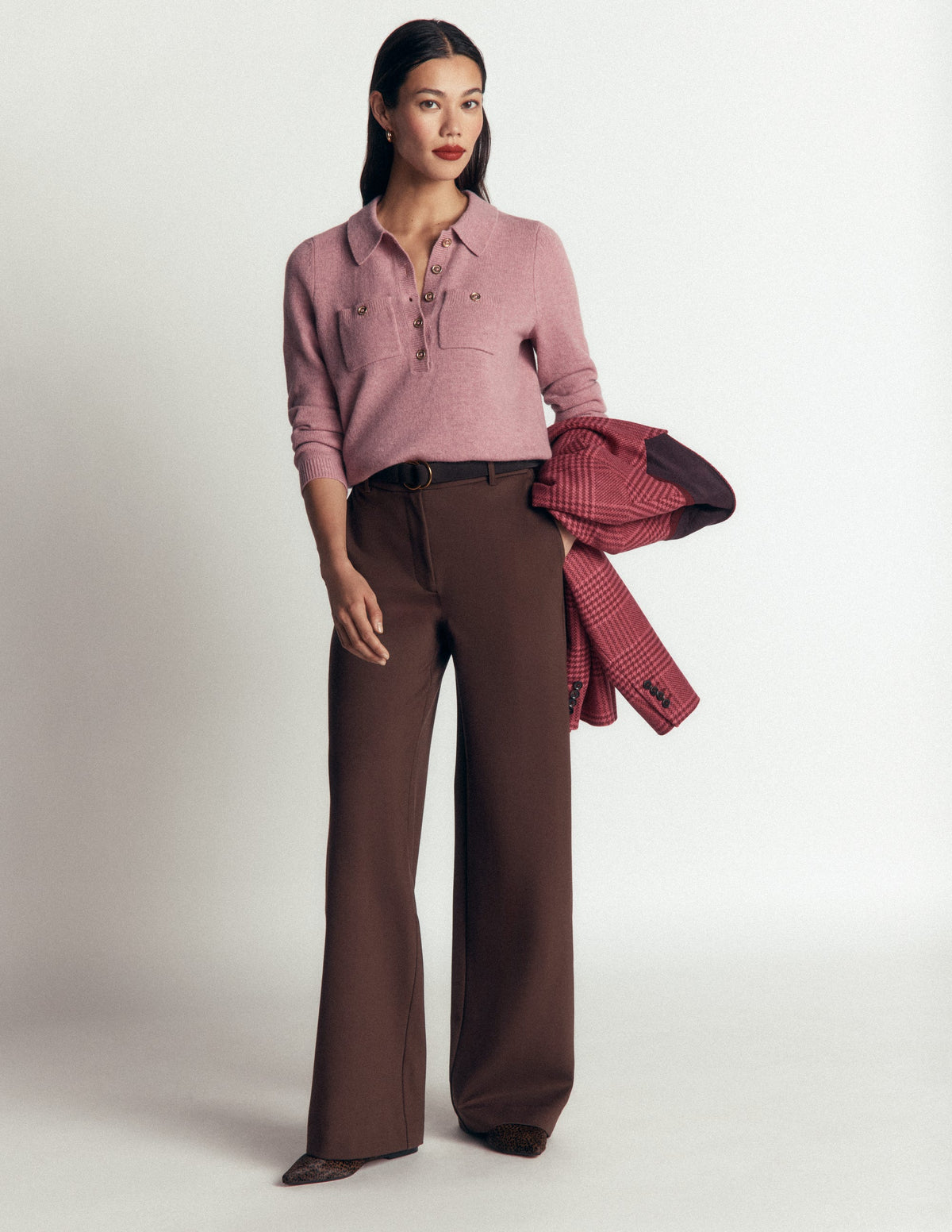 Belgravia Ponte Pants-Bitter Chocolate-1