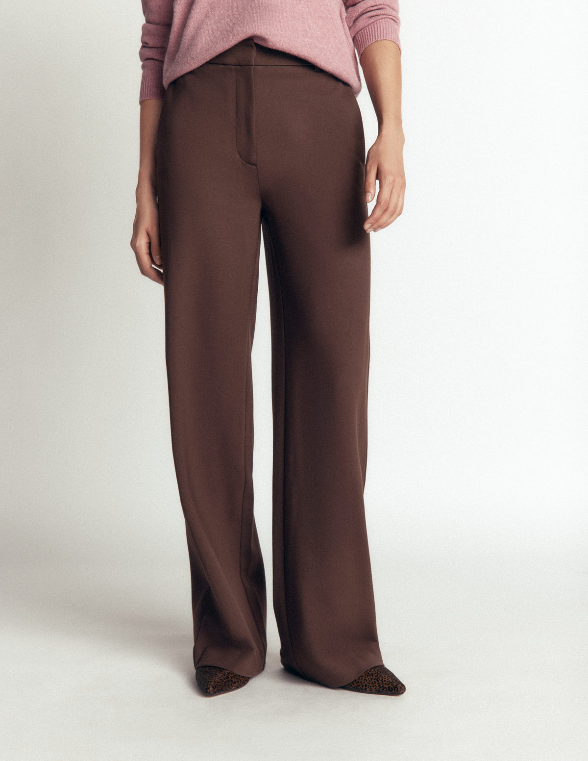 Belgravia Ponte Pants-Bitter Chocolate - Image 4