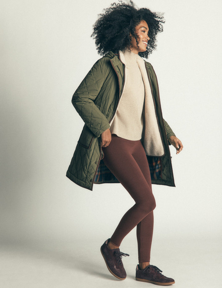 High Rise Jersey Leggings-Bitter Chocolate