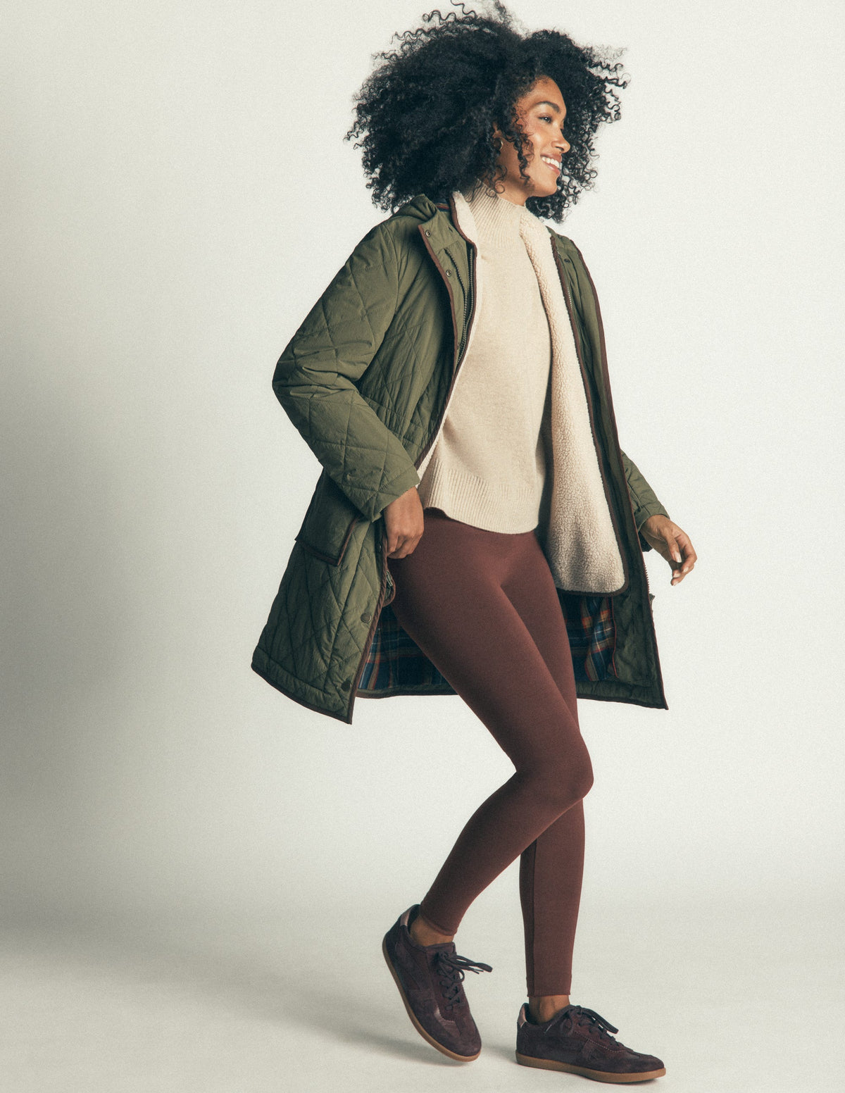 High Rise Jersey Leggings-Bitter Chocolate-1
