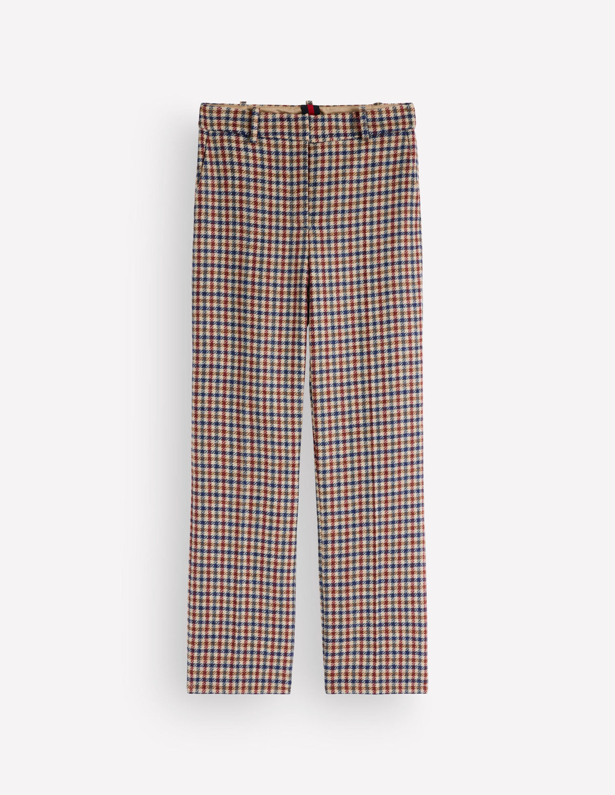 Canonbury Wool Blend Pants-Ivory, Blue and Maroon Check - Image 11