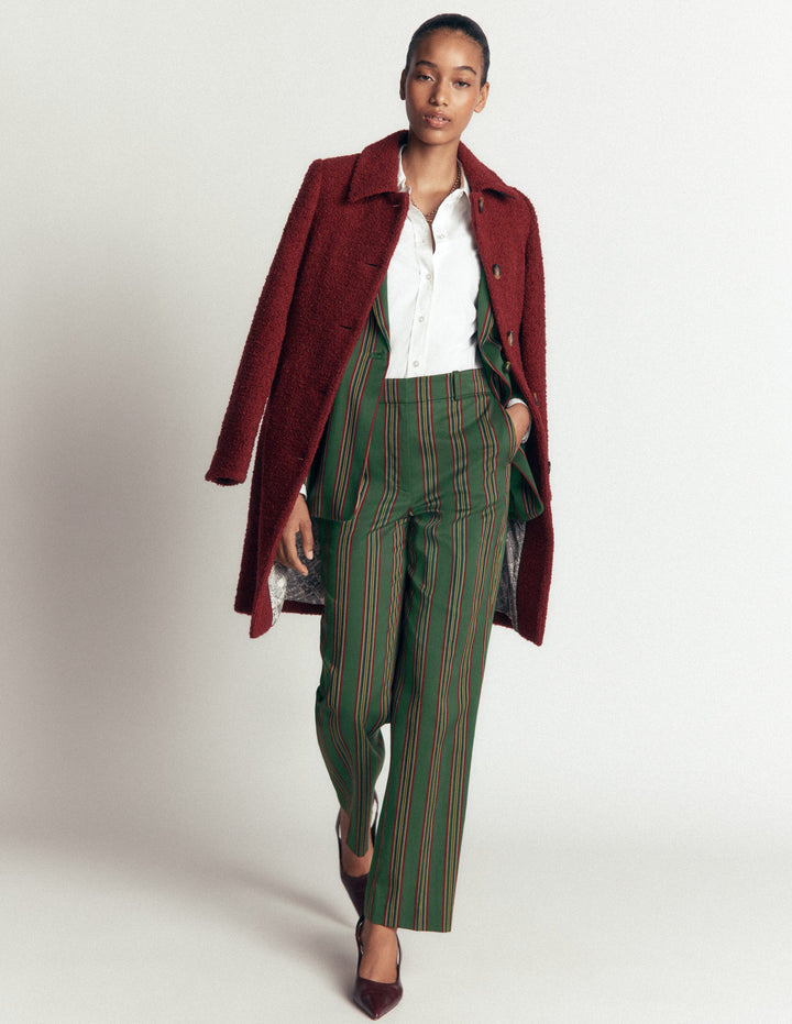 Canonbury Tailored Pants-Green Stripe