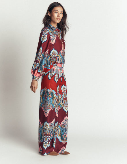 Belgravia Occasion Pants-Multi, Popping Paisley