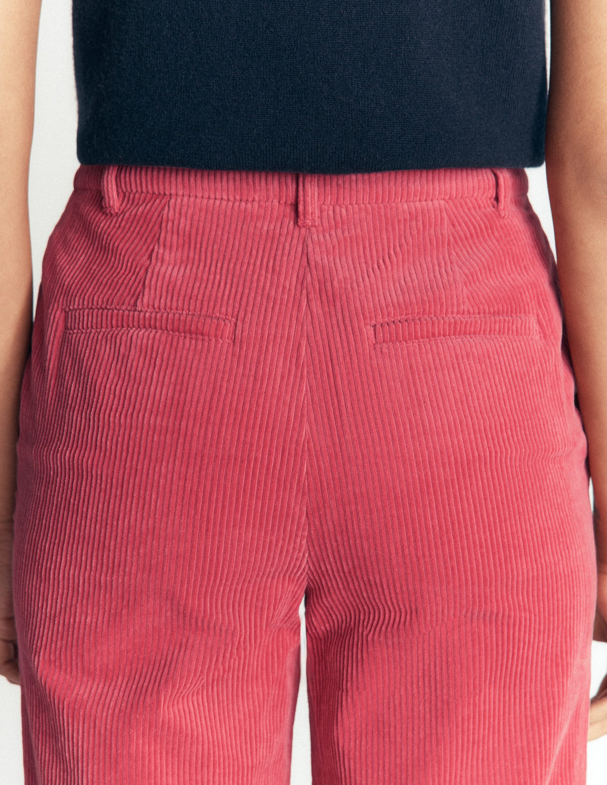 Fitzrovia Cord Column Pants-Cherry Blush-5