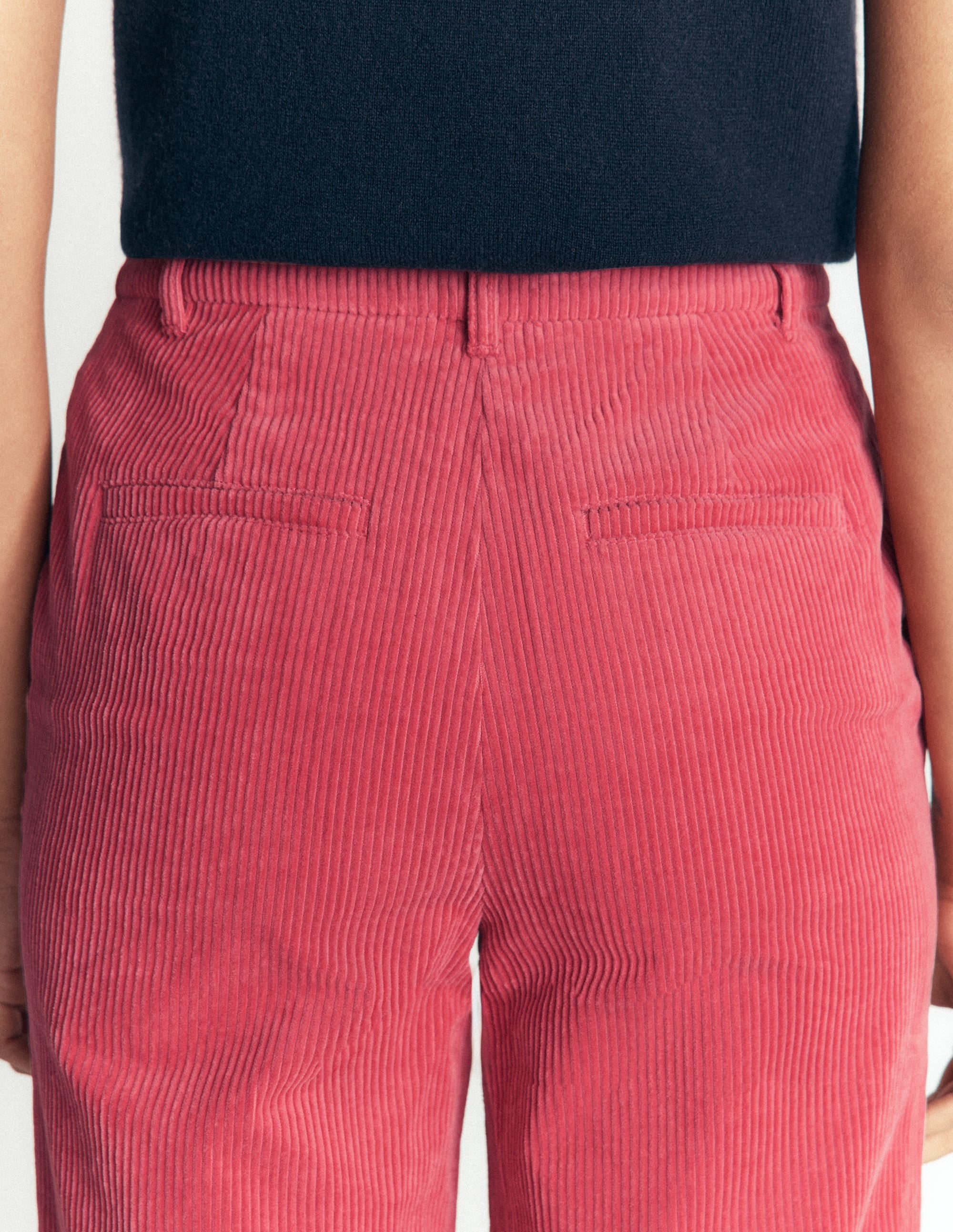 Fitzrovia Cord Column Pants-Cherry Blush - Image 5