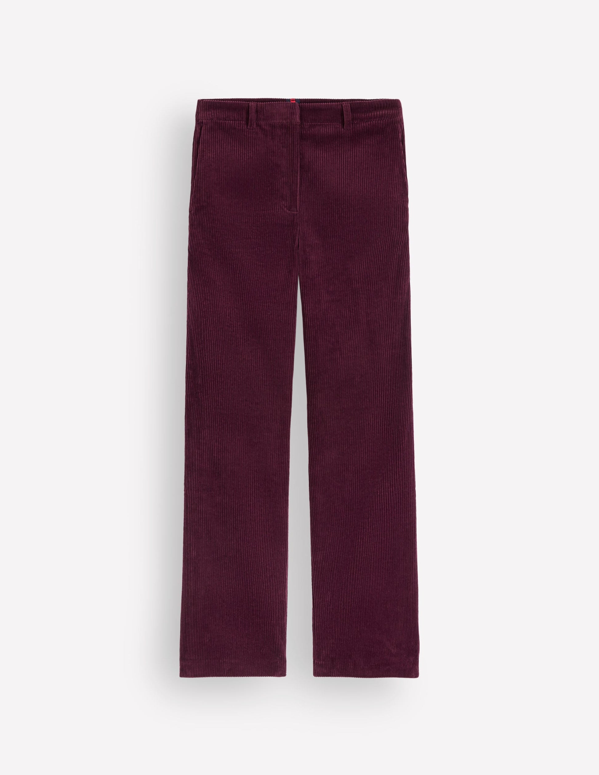 Fitzrovia Cord Column Pants-Dark Cherry-6