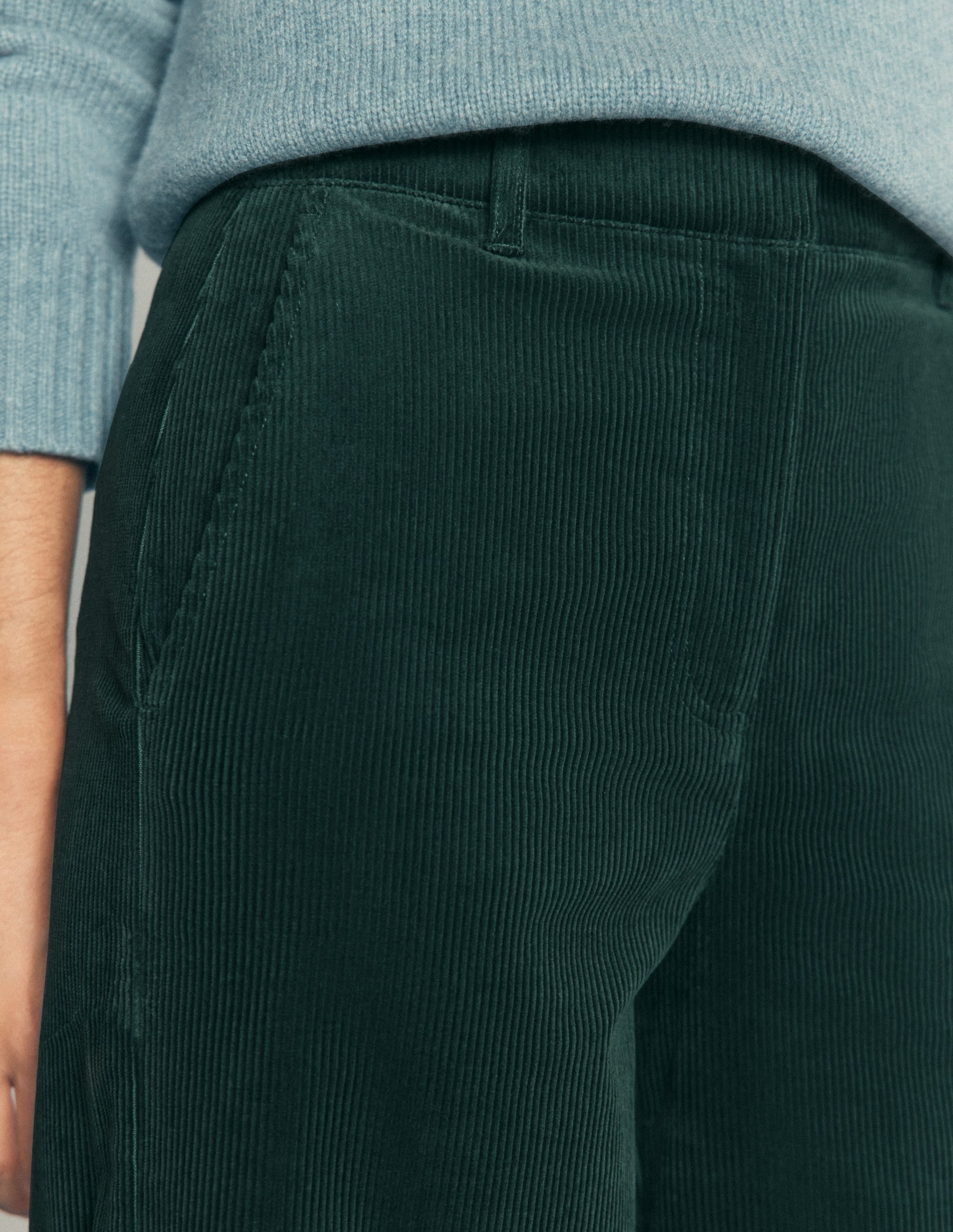 Belgravia Cord Pants-Midnight Teal - Image 2