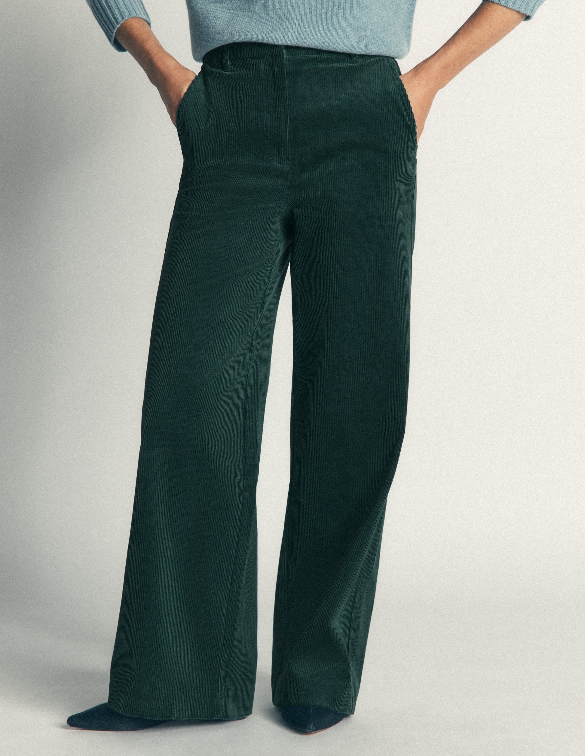 Belgravia Cord Pants-Midnight Teal-4