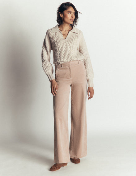 Belgravia Cord Pants-Latte
