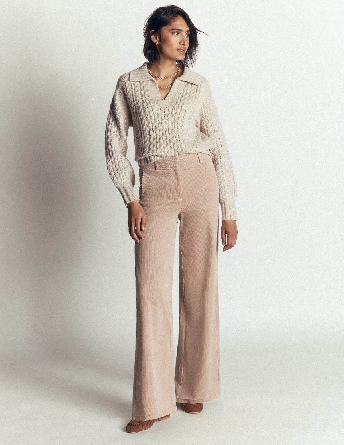 Belgravia Cord Pants-Latte-1