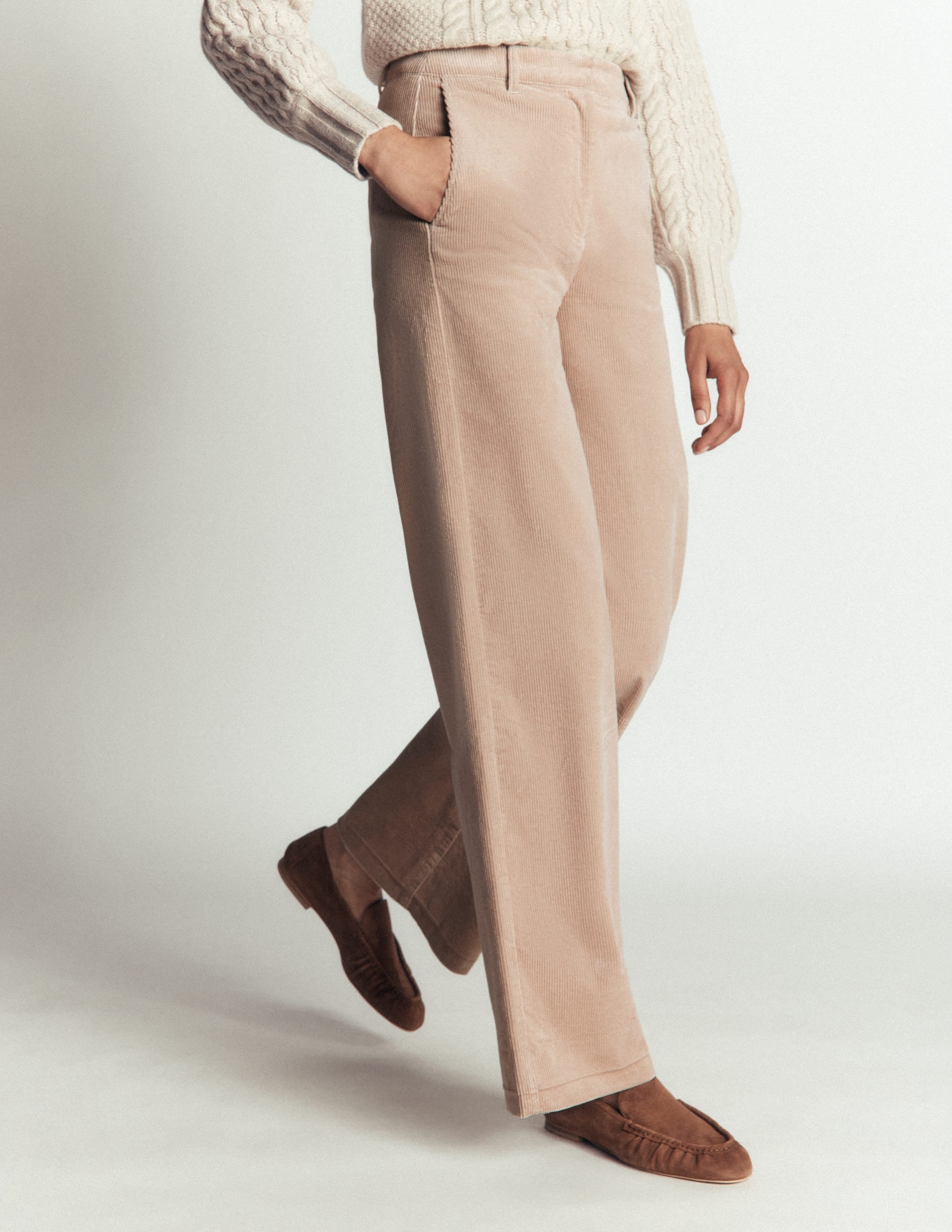 Belgravia Cord Pants-Latte - Image 6
