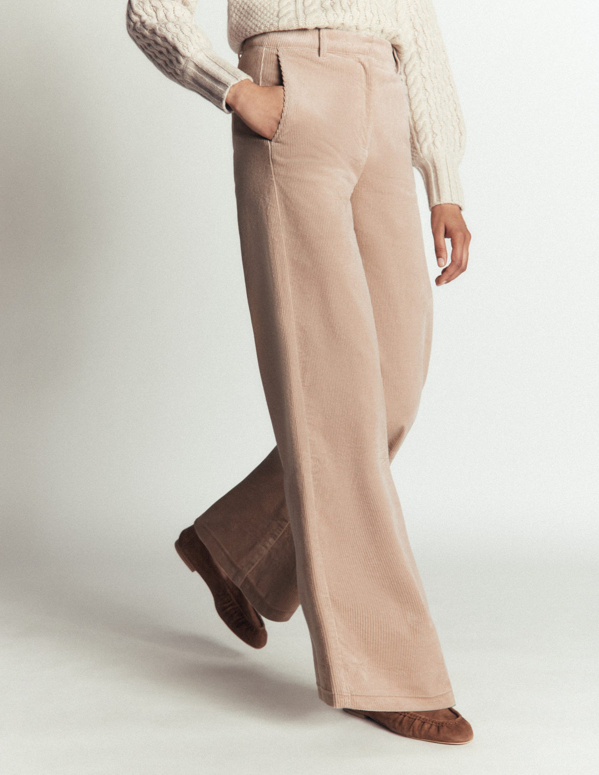 Belgravia Cord Pants-Latte - Image 6