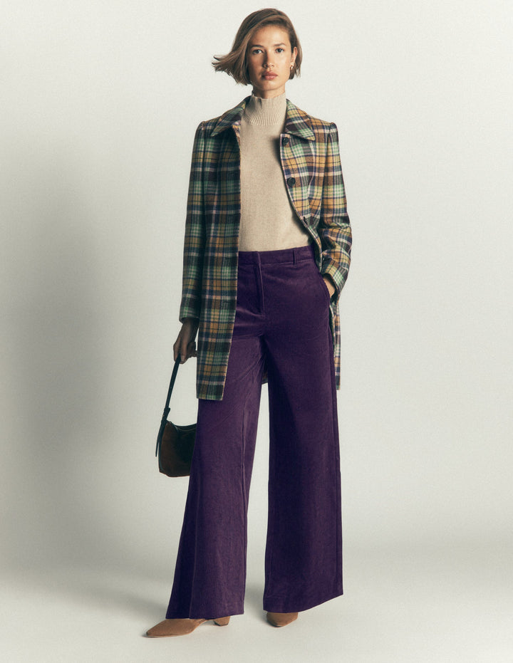 Belgravia Cord Pants-Deep Grape