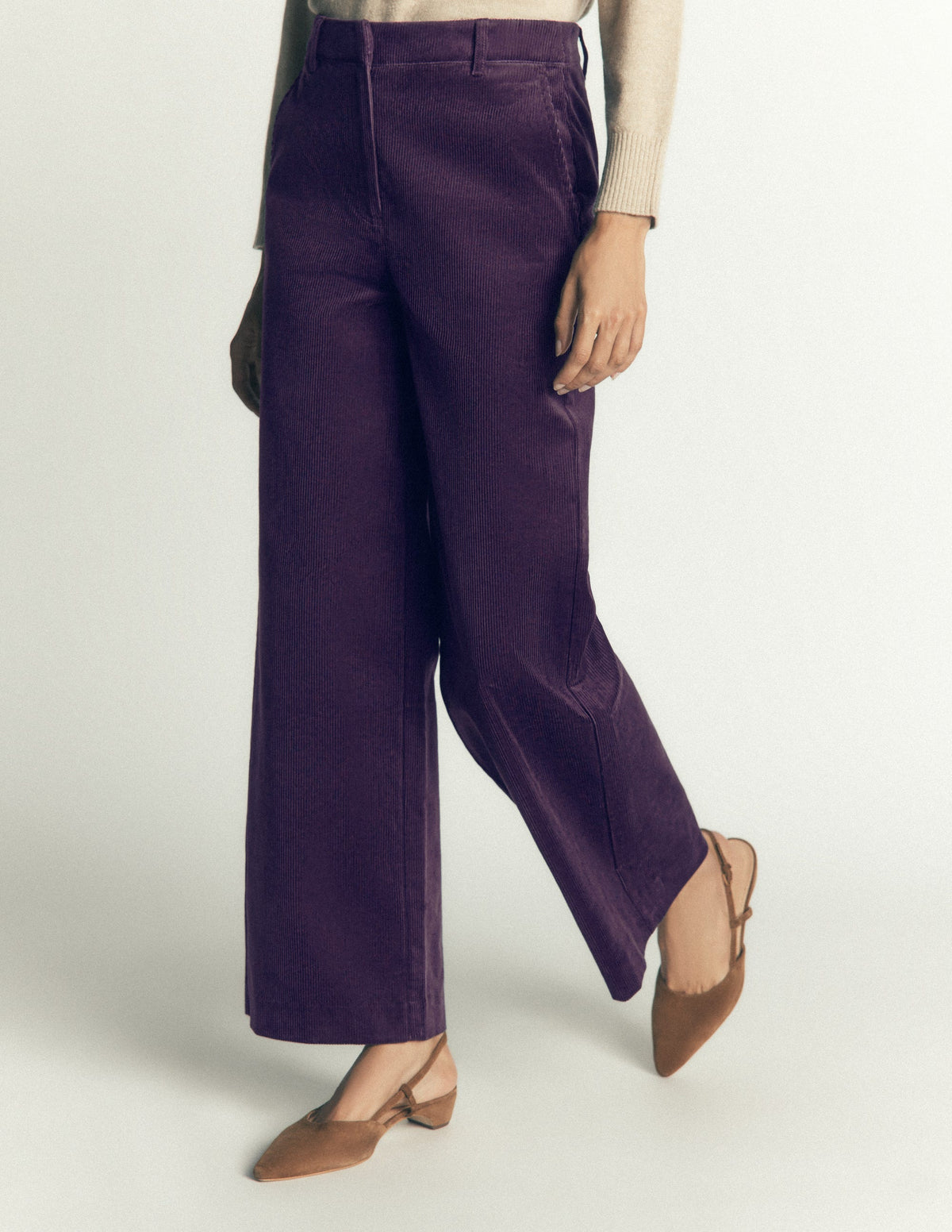 Belgravia Cord Pants-Deep Grape - Image 4