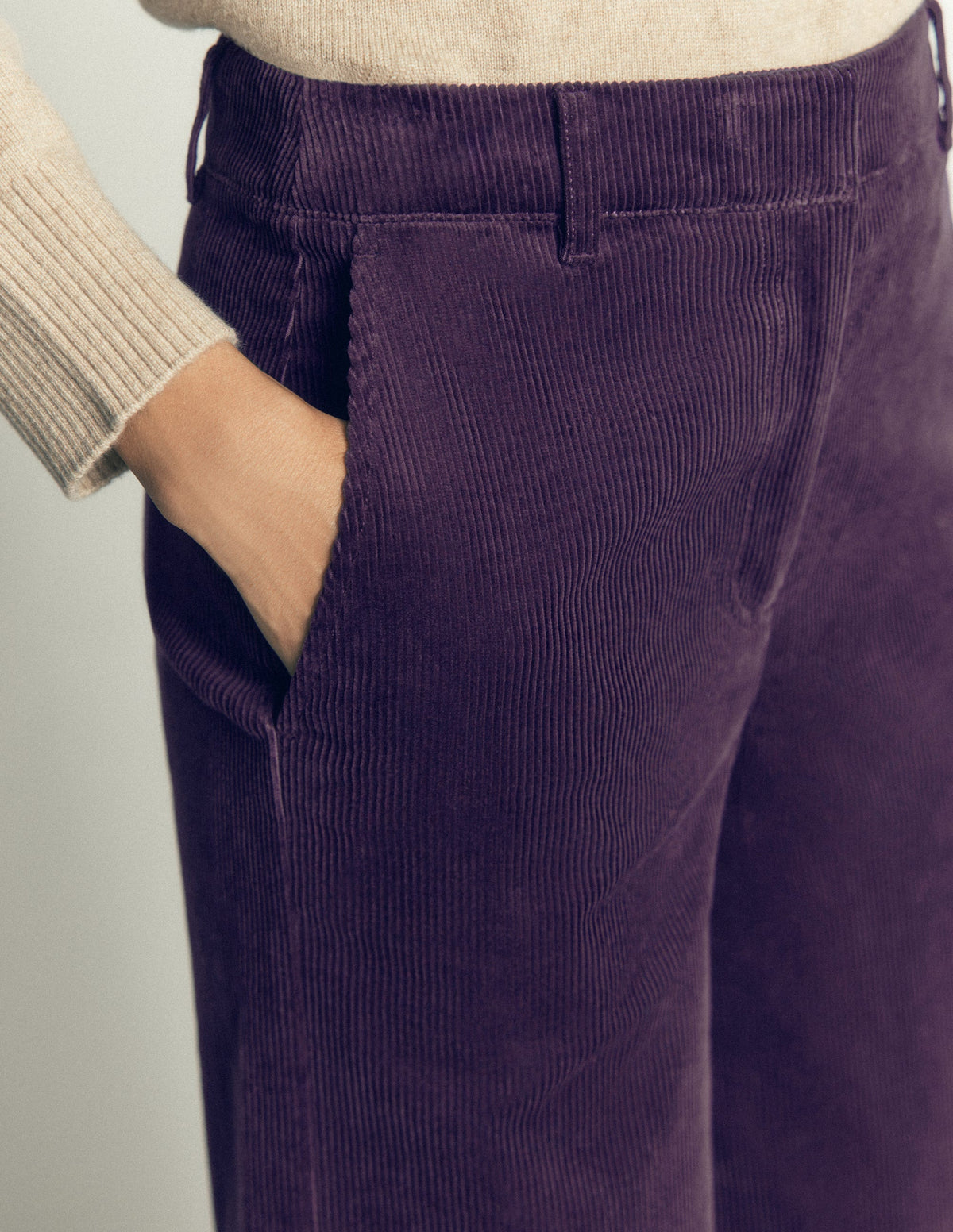 Belgravia Cord Pants-Deep Grape - Image 5