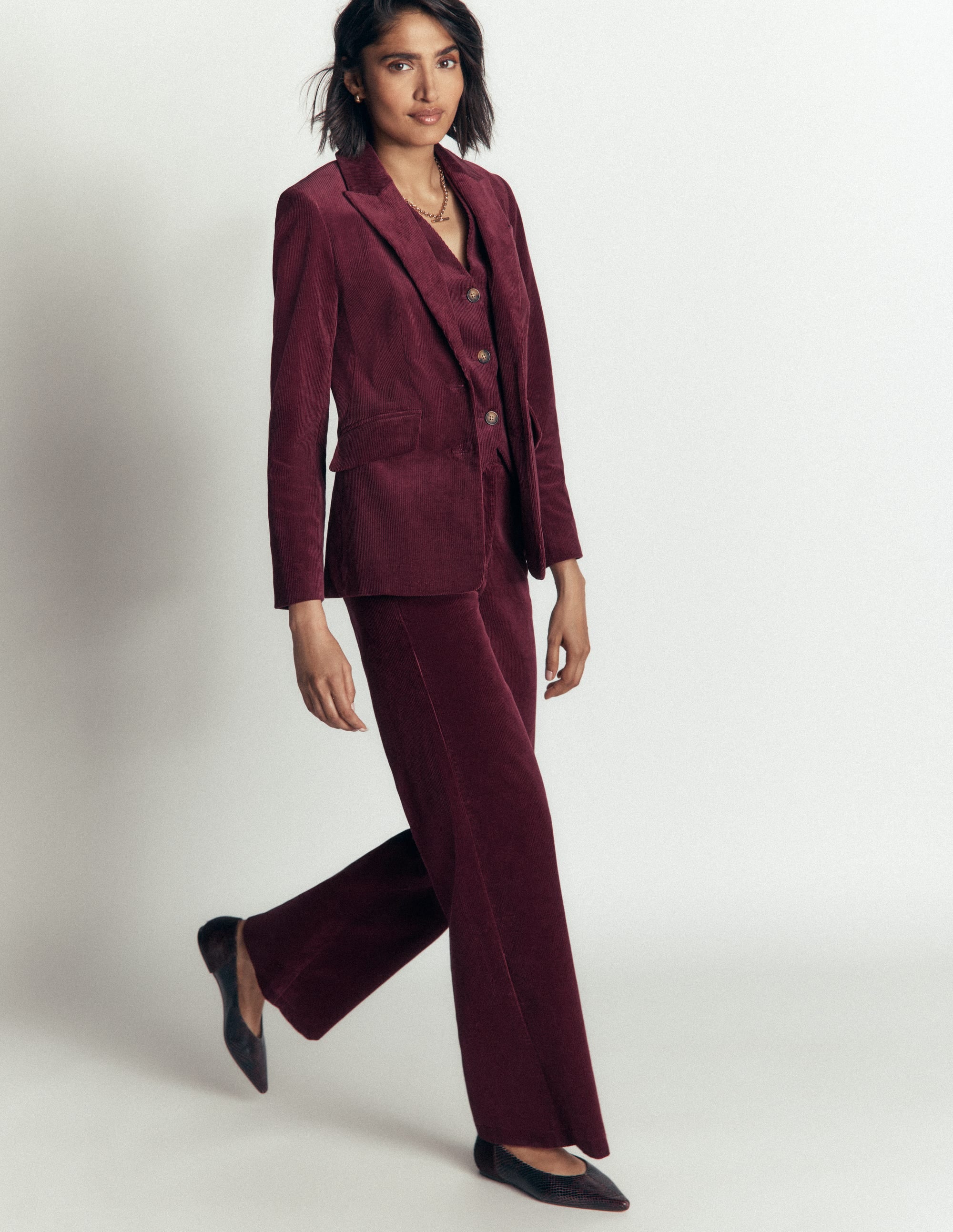 Belgravia Cord Pants-Dark Crimson - Image 6