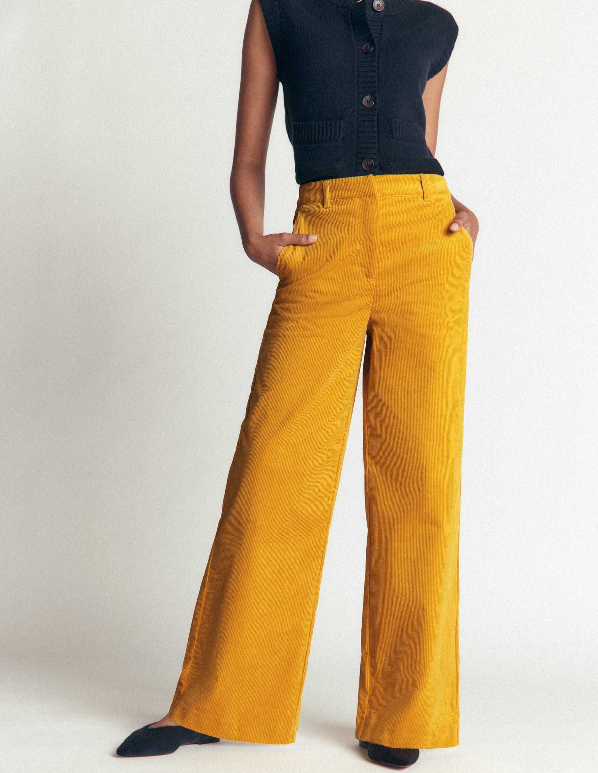 Belgravia Cord Pants-Golden Rye-5