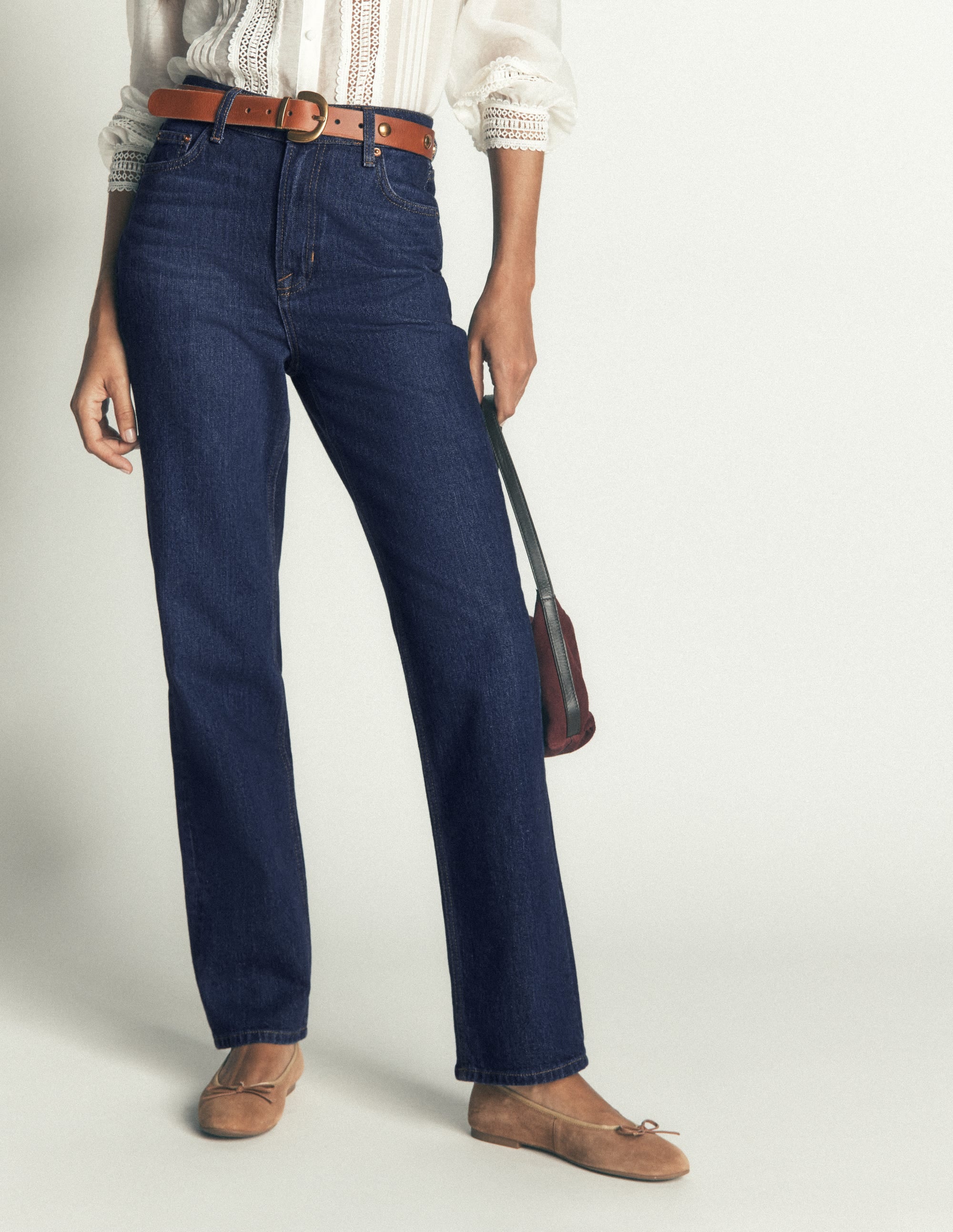 Tapered Leg Jeans-Indigo - Image 4