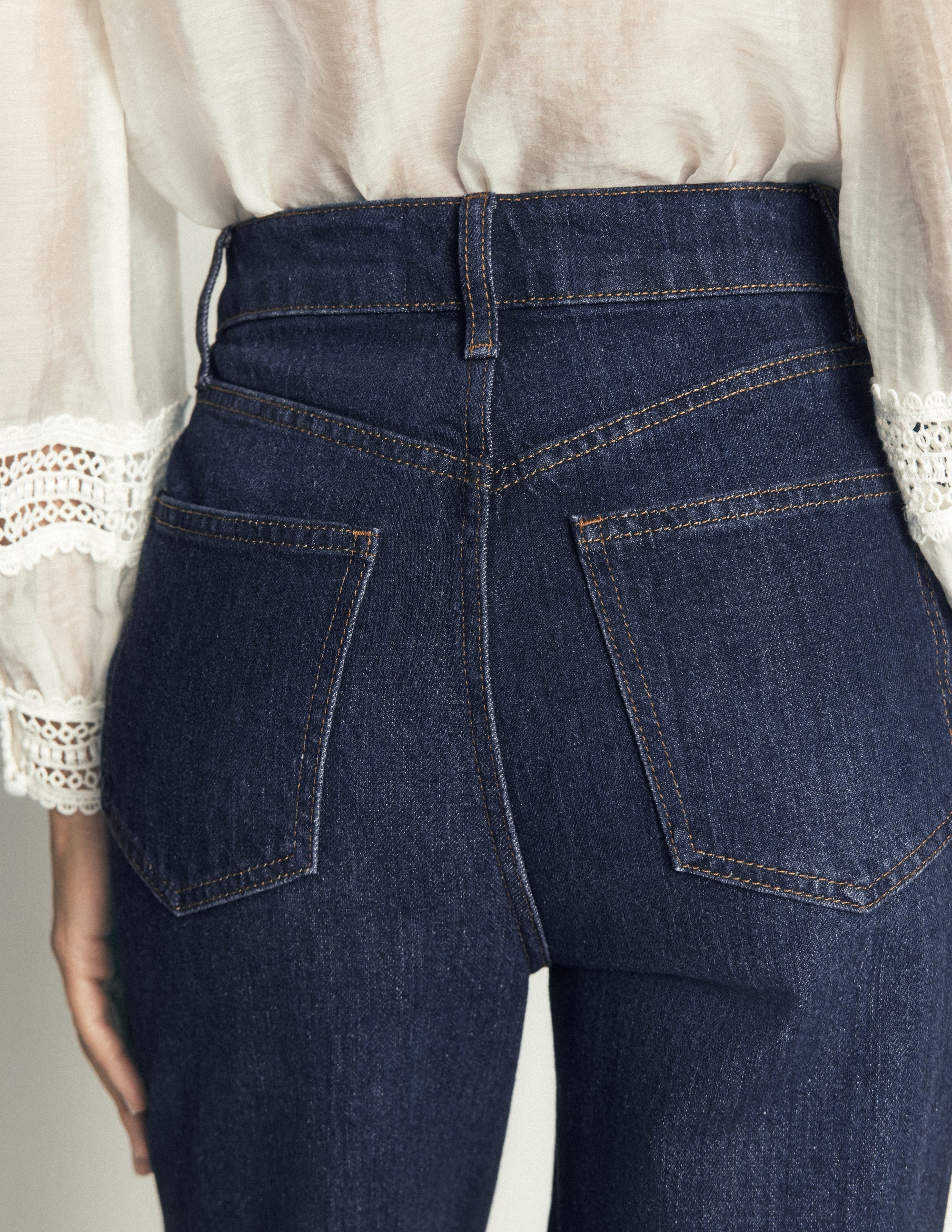Tapered Leg Jeans-Indigo - Image 5