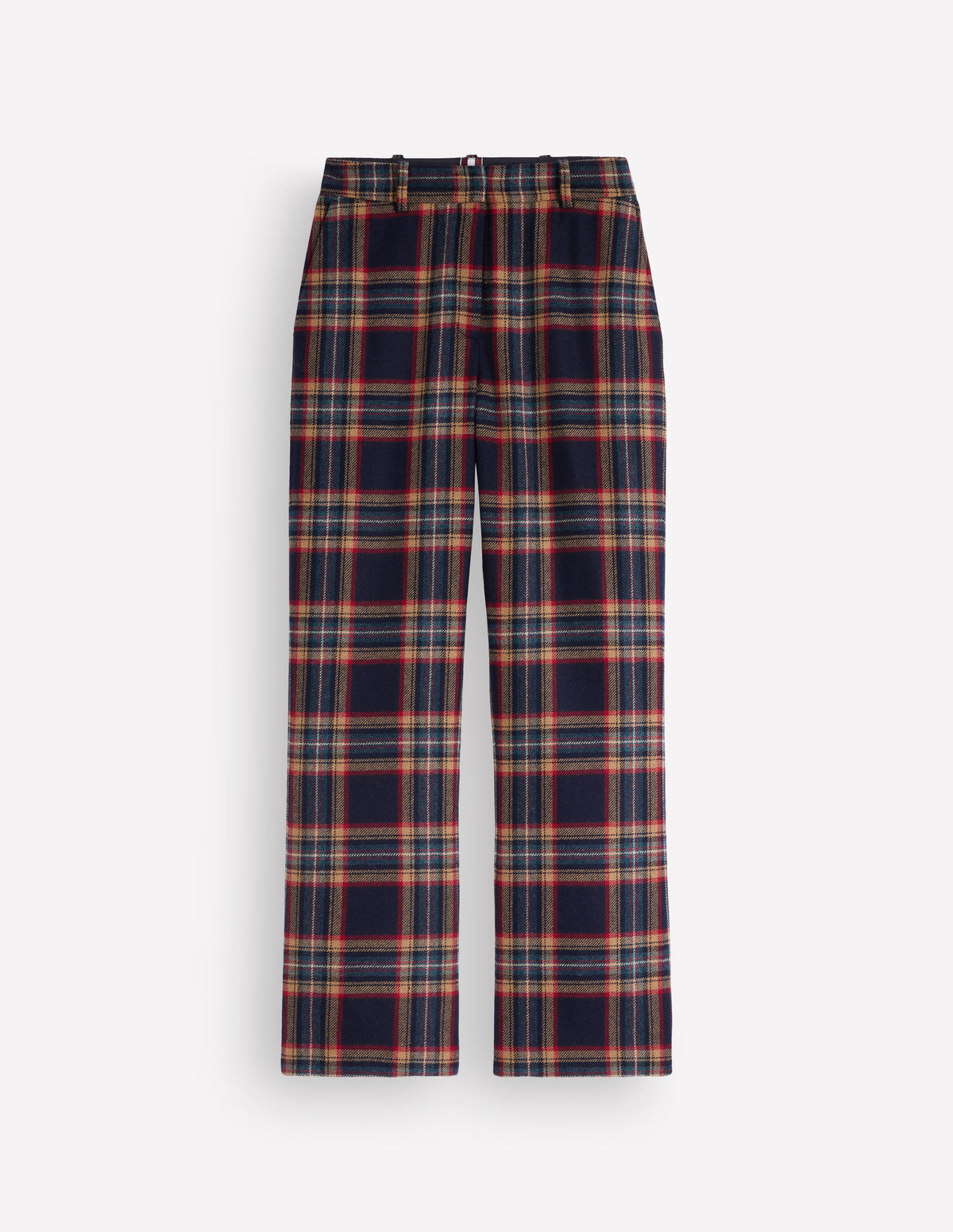 Fitzrovia Wool Blend Pants-Navy and Camel Check-9