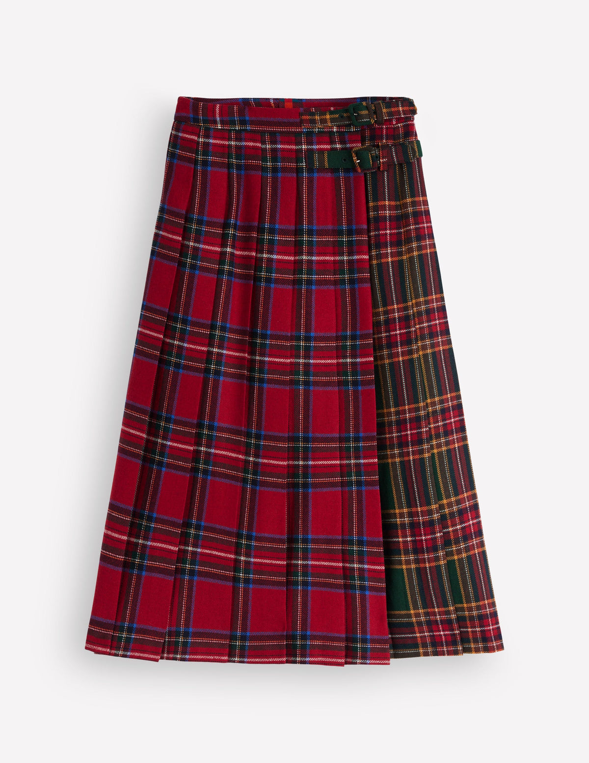 Pleated Midi Kilt-Hotch Check-7
