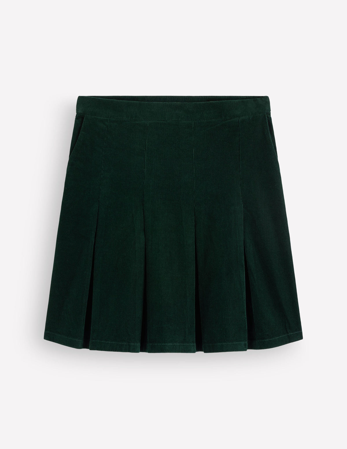 Flippy Cord Skirt-Midnight Emerald-5
