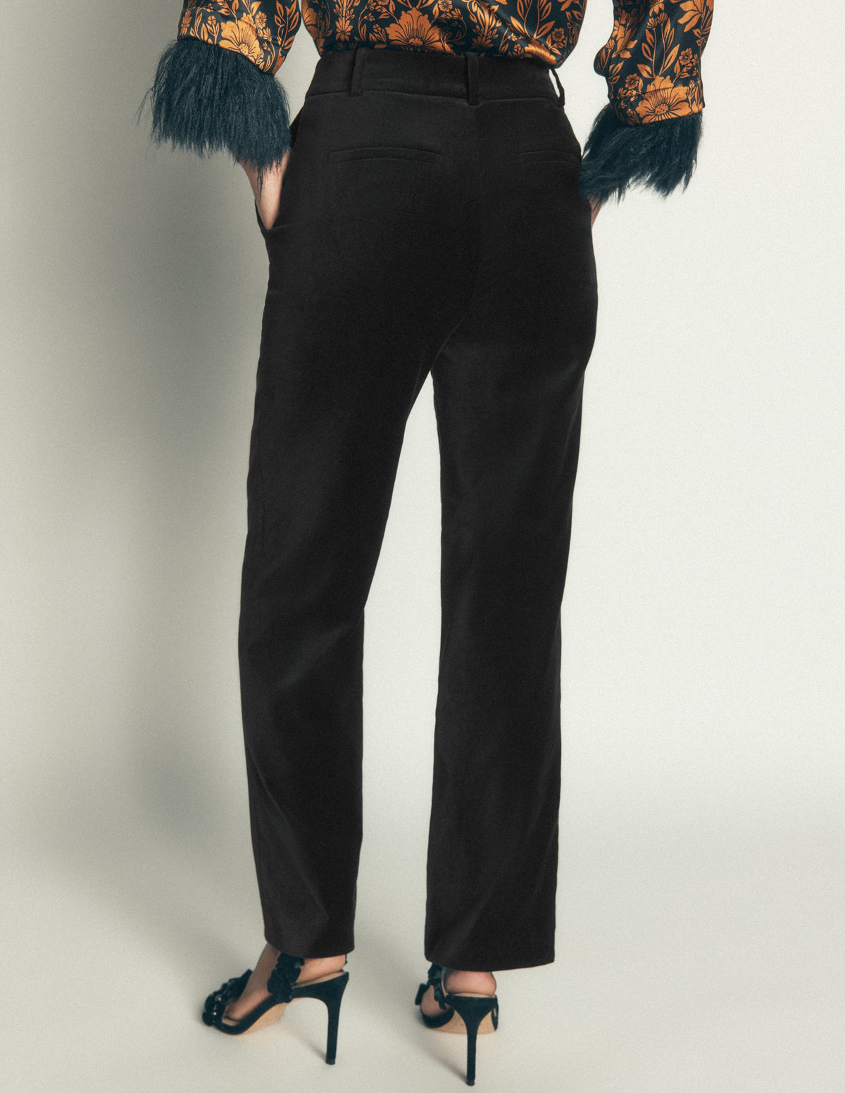 Canonbury Velvet Pants-Black-4