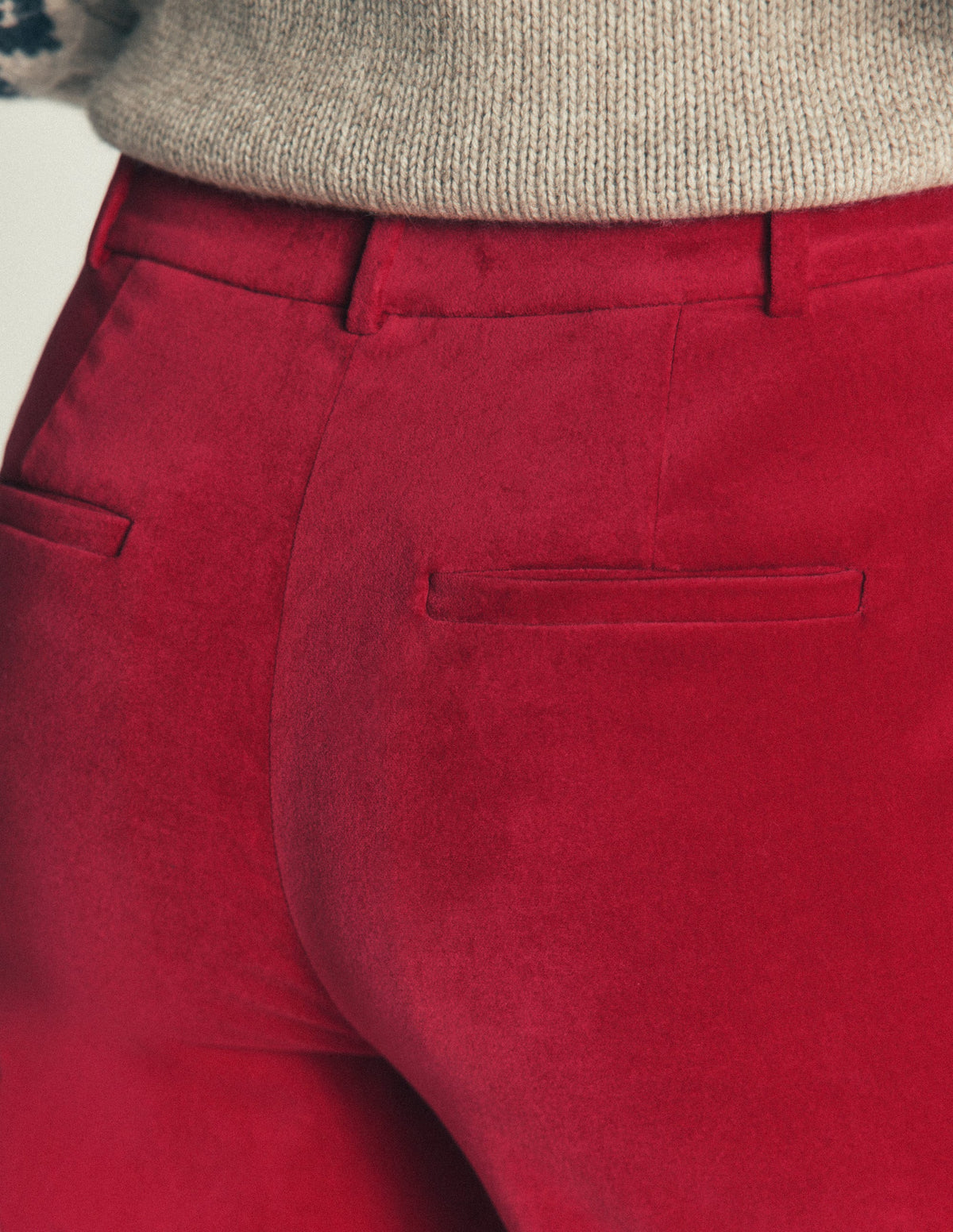 Canonbury Velvet Pants-Savvy Red - Image 6