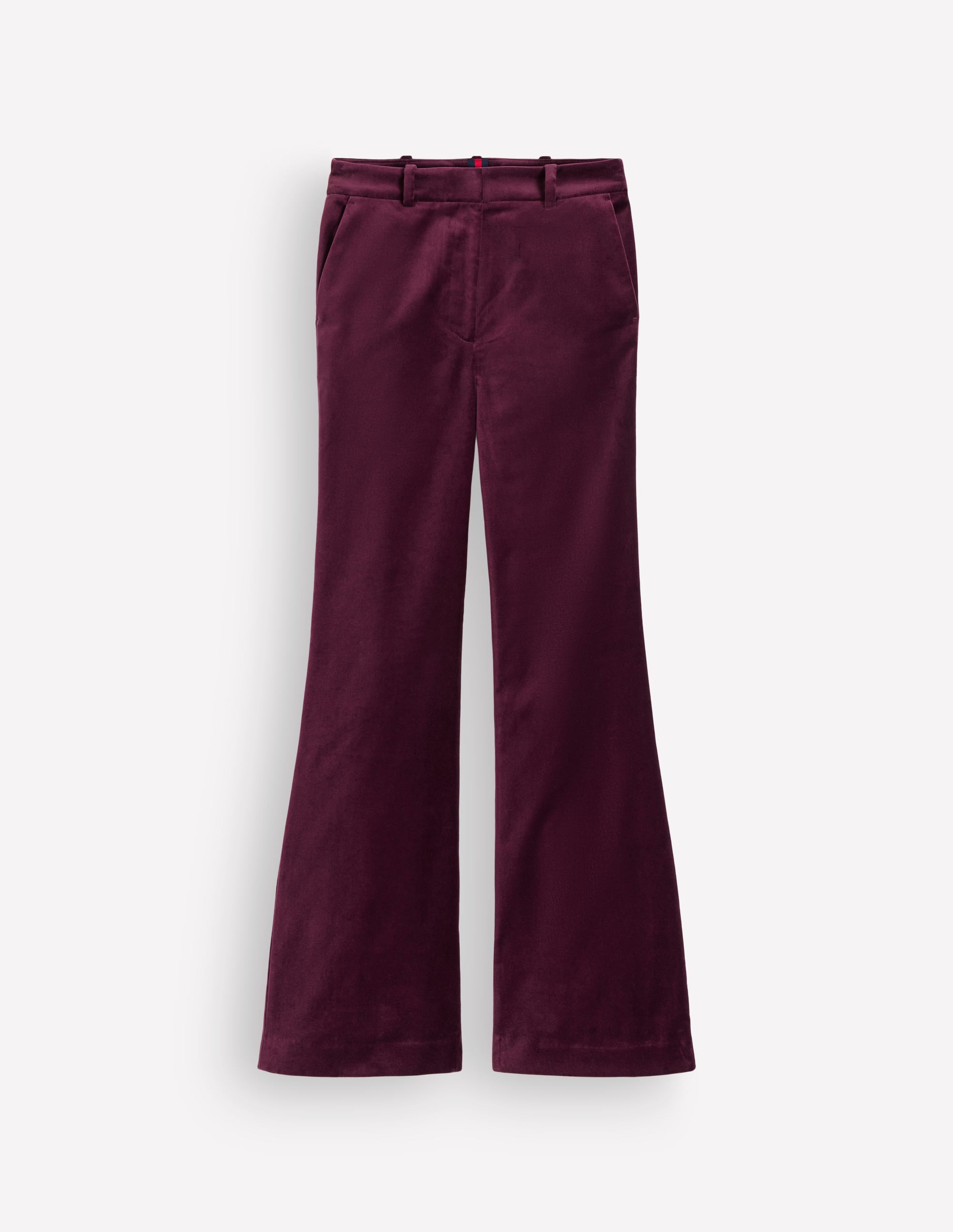 Flare Velvet Pants - Dark Cherry | Boden USA