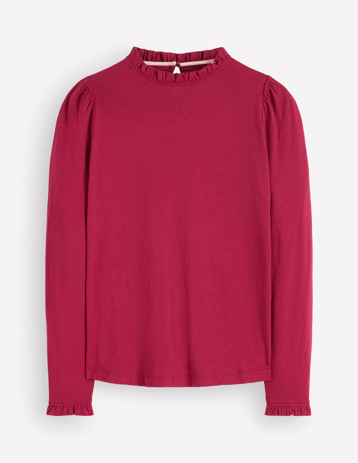 Supersoft Frill Detail Top-Ruby Red - Image 5