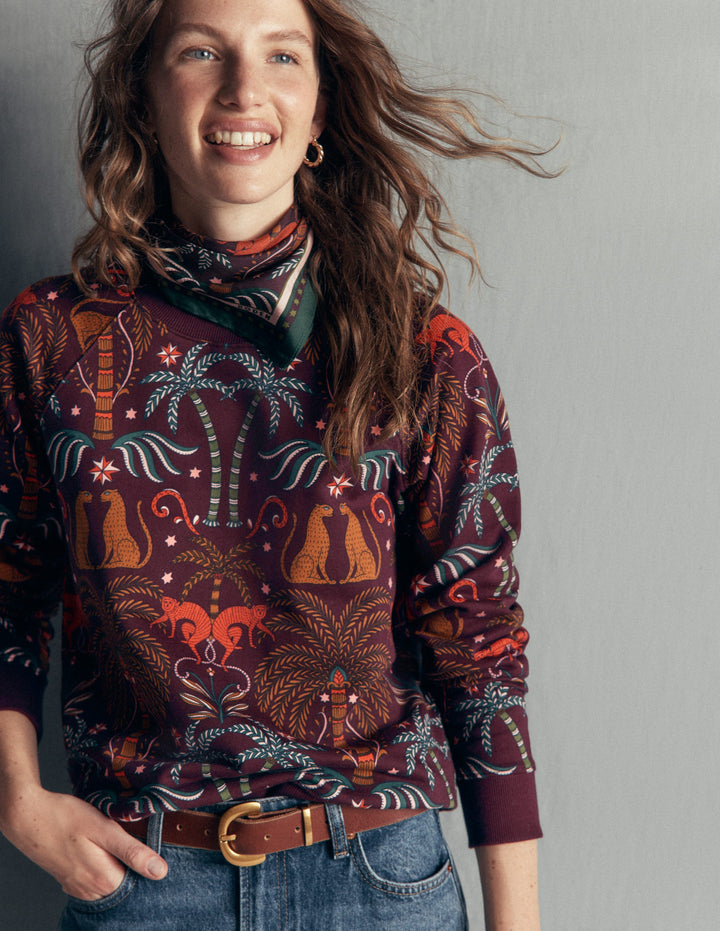 Rosa Printed Sweatshirt-Jungle Charm Placement