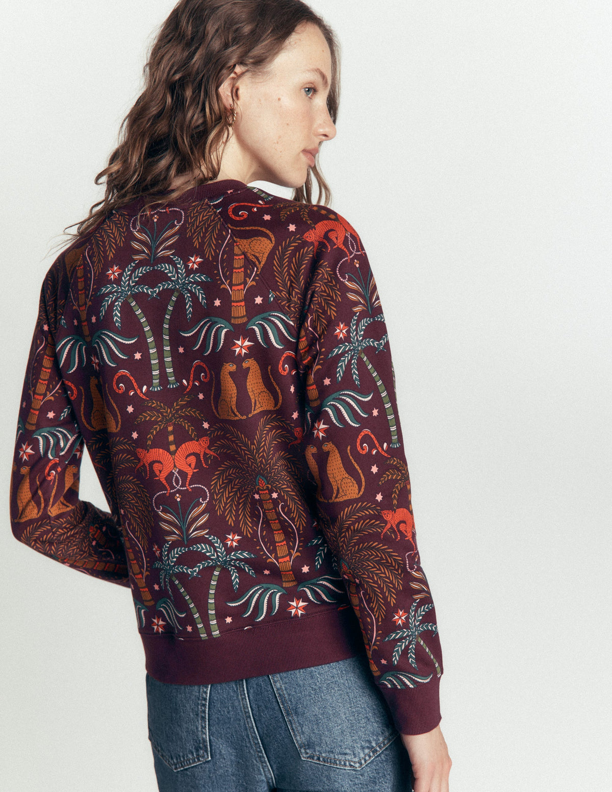 Rosa Printed Sweatshirt-Jungle Charm Placement - Image 3
