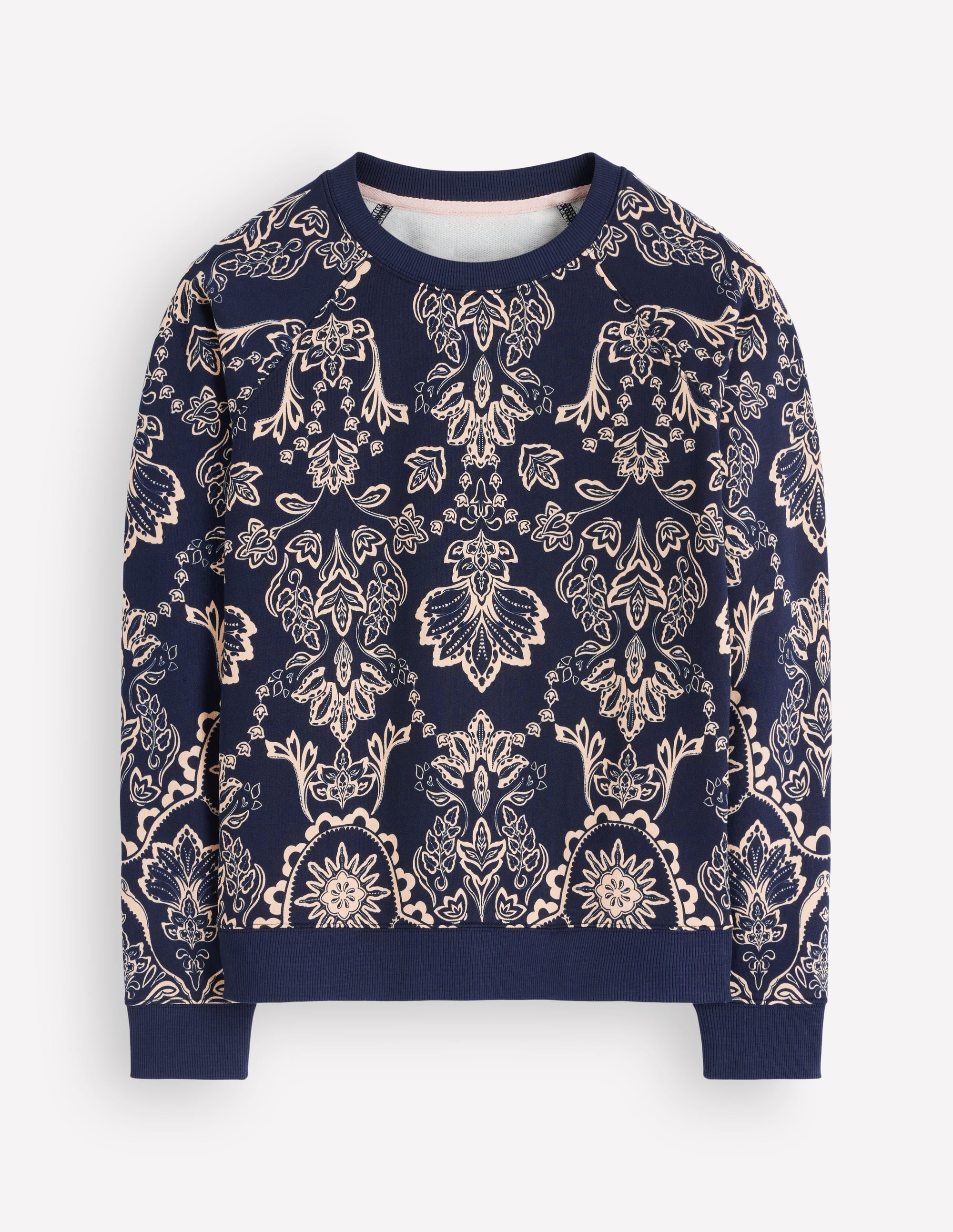 Rosa Printed Sweatshirt-Navy, Enchanted Flora - Image 5