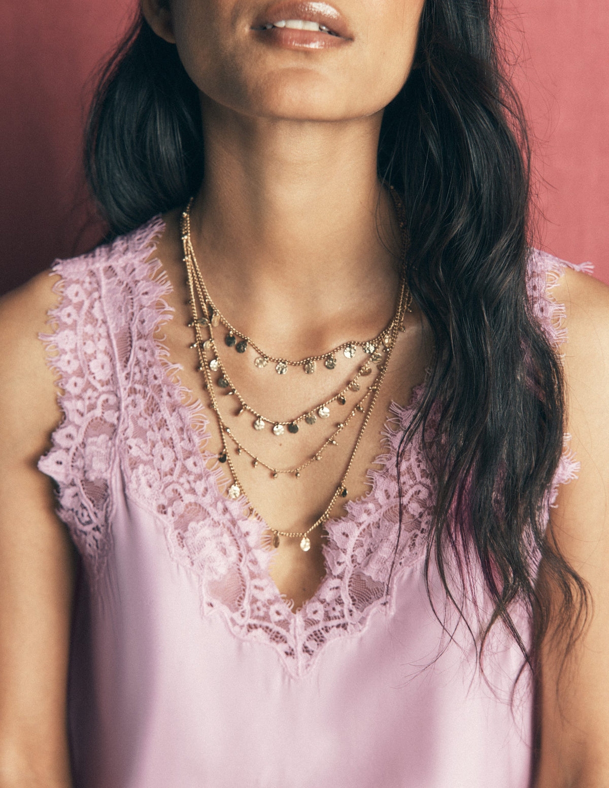 Ara Silk Blend Lace Cami-Quartz Pink - Image 2