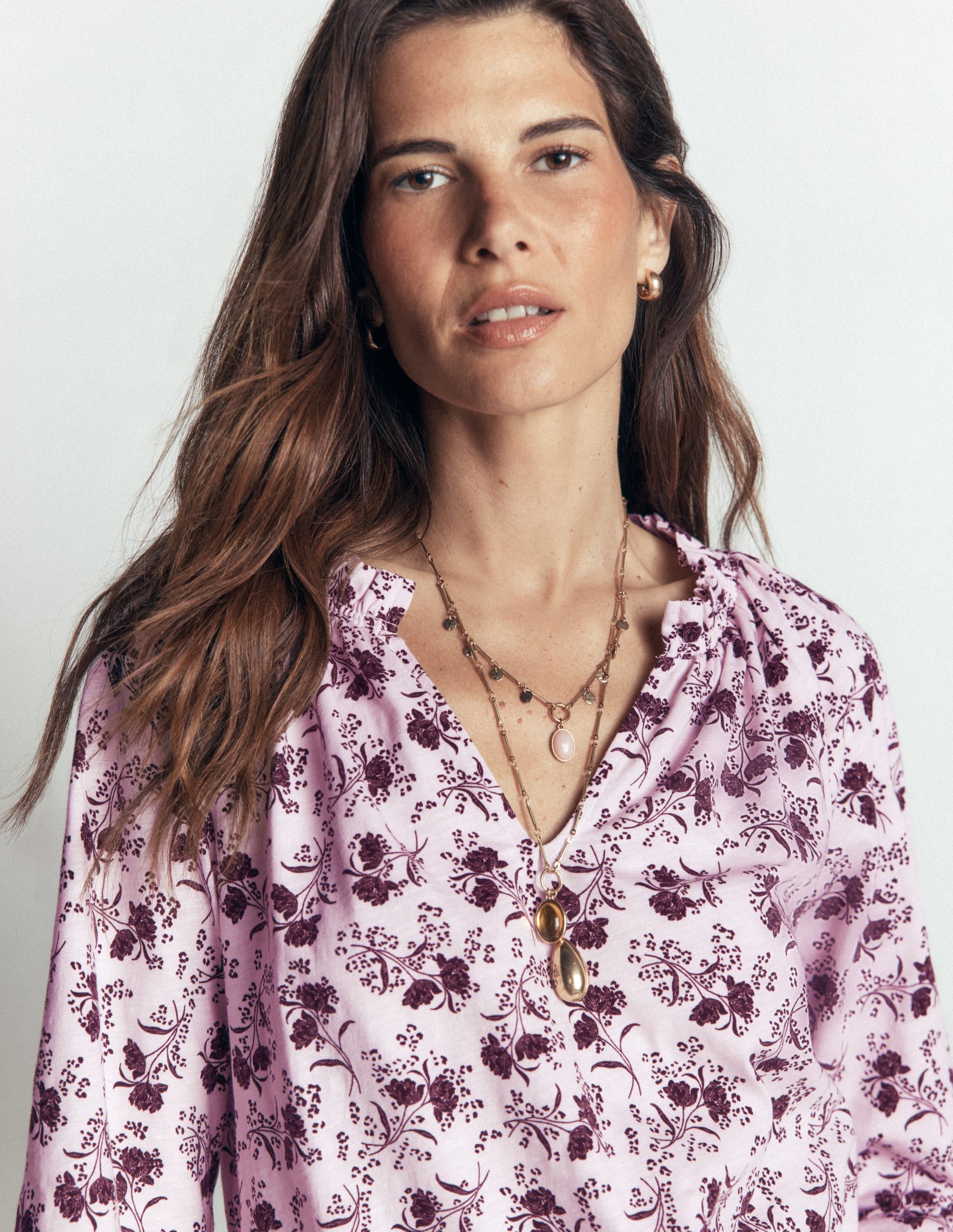 Pia Ruffle Detail Top-Light Lilac, Enchanted Springs - Image 3
