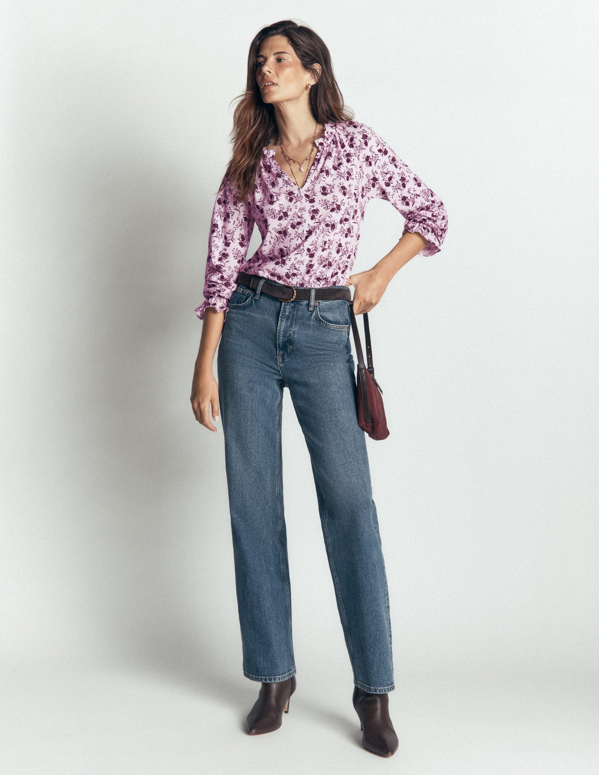 Pia Ruffle Detail Top-Light Lilac, Enchanted Springs-6