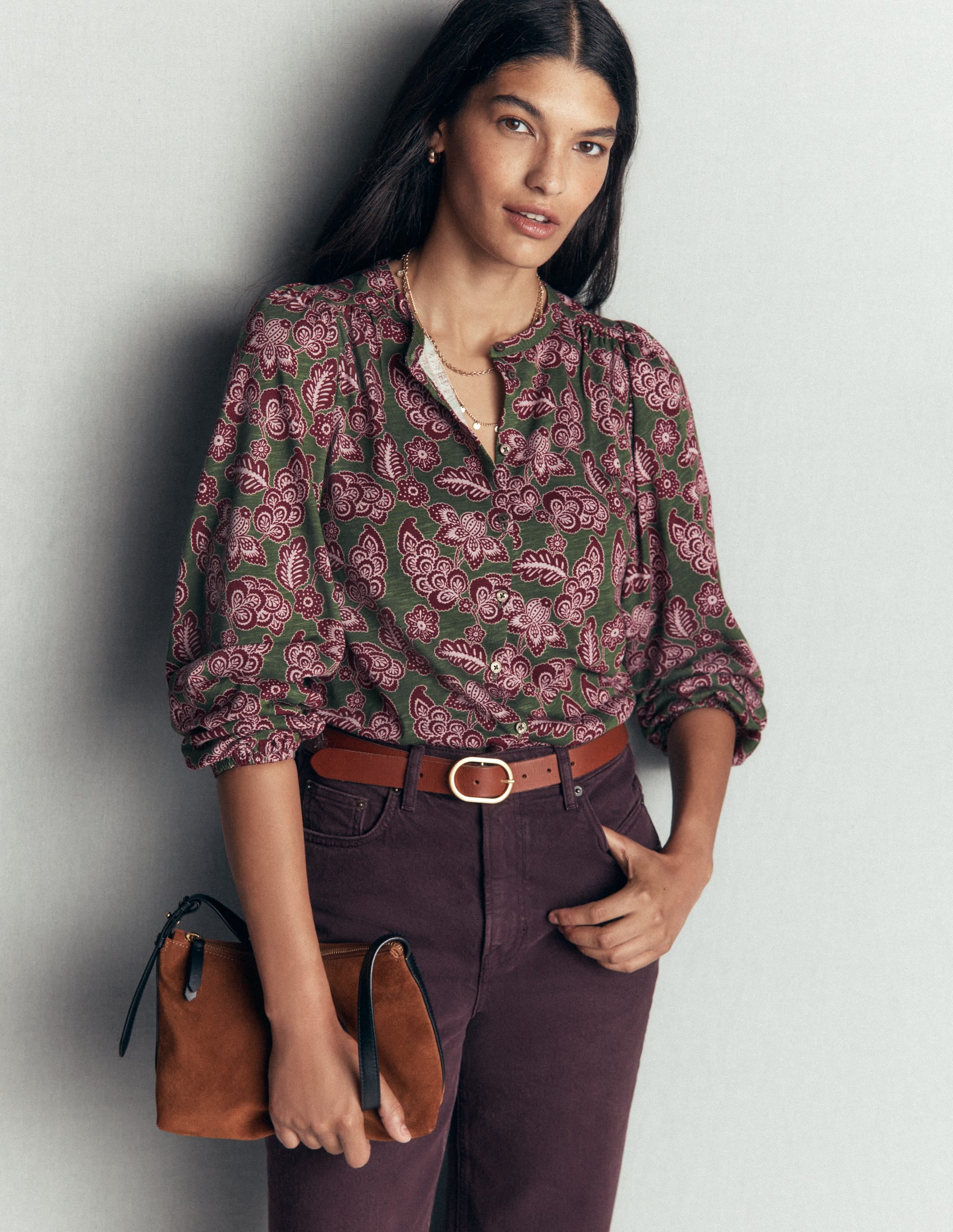 Ara Jersey Shirt-Chive, Tickled Meadows - Image 1