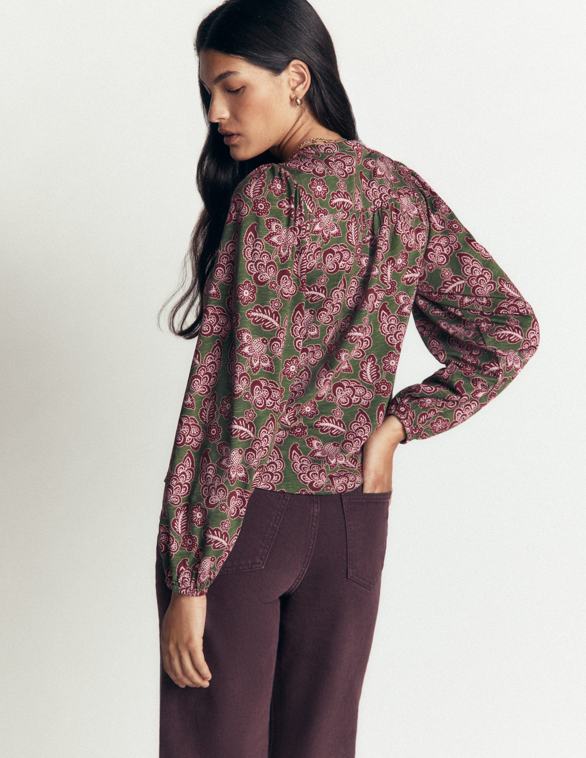 Ara Jersey Shirt-Chive, Tickled Meadows-3