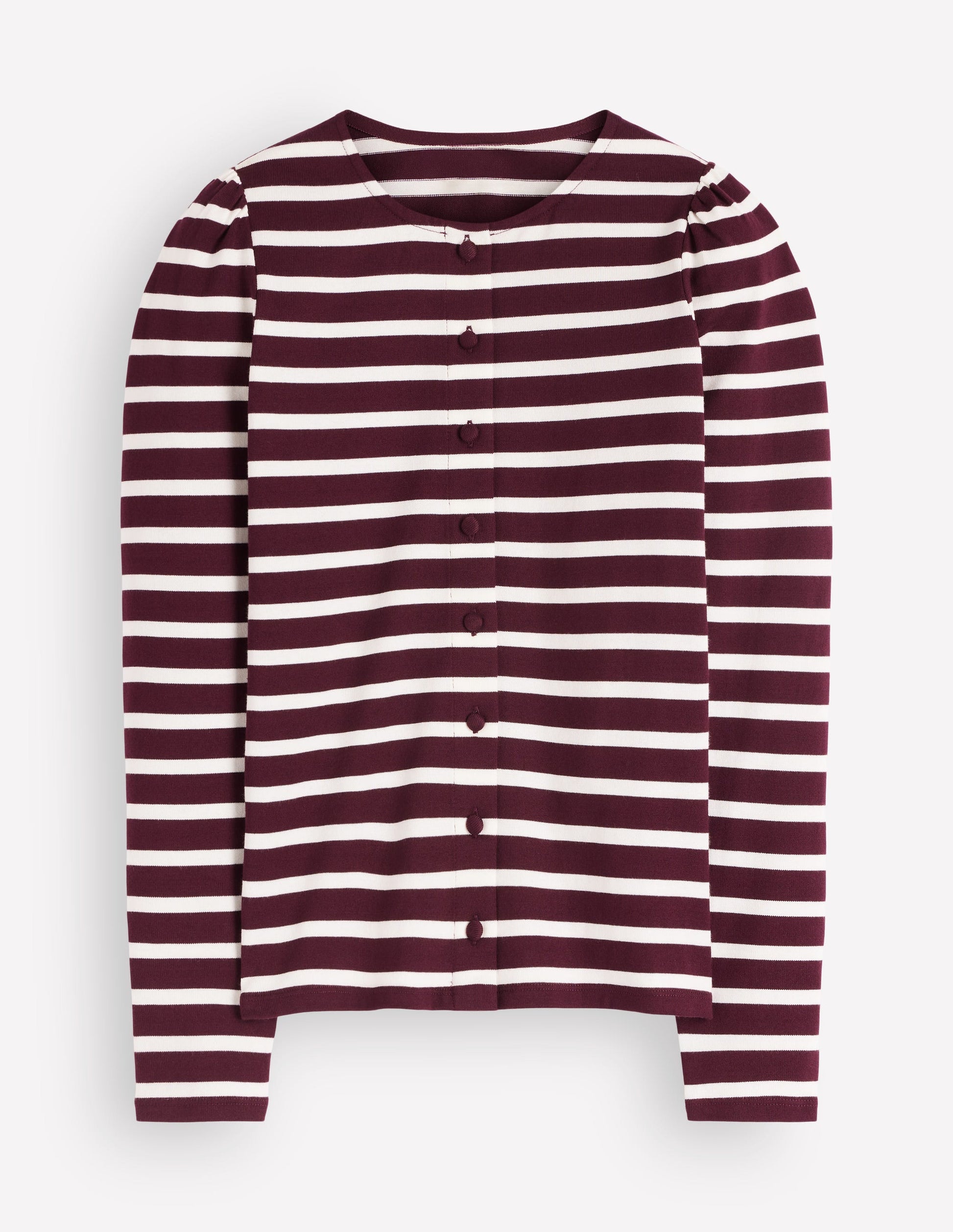 Iris Puff Sleeve Mariner-Winetasting/ Ivory-6