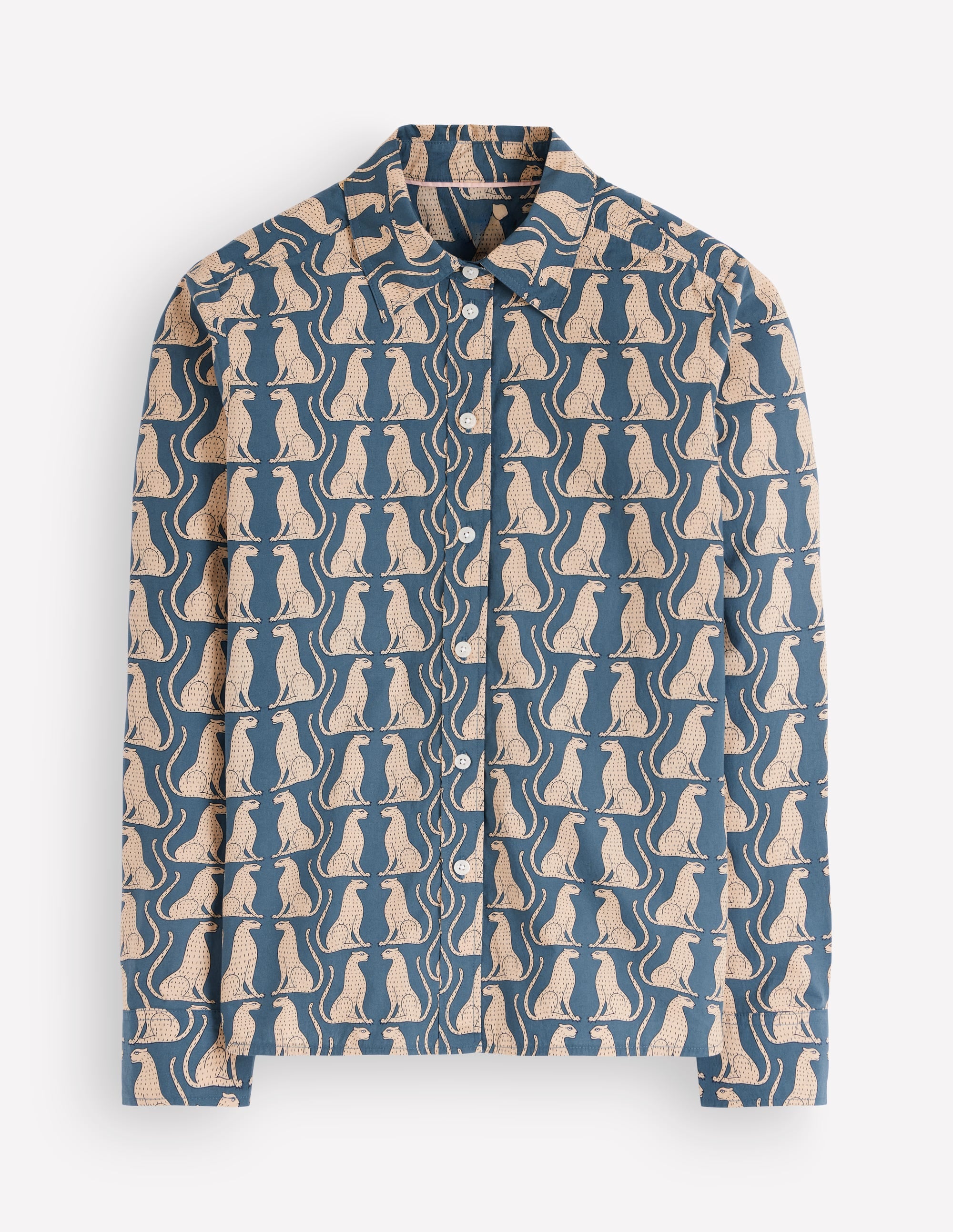 The New Sienna Cotton Shirt-Real Teal, Patient Leopard - Image 5