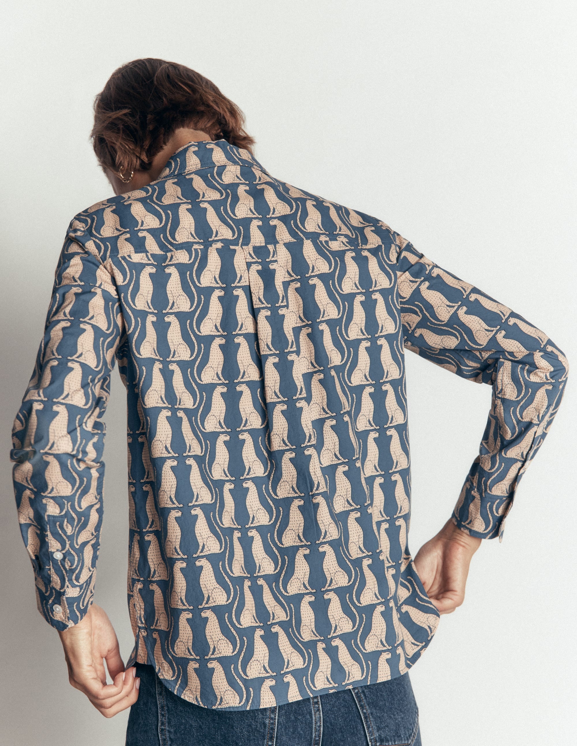 The New Sienna Cotton Shirt-Real Teal, Patient Leopard - Image 3