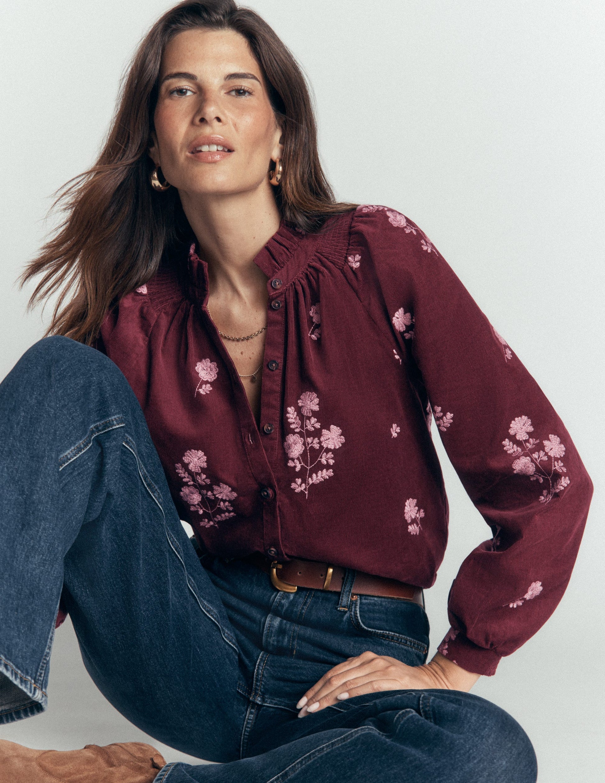 Erica Frill Cord Top-Deep Wisteria, Embroidered-1