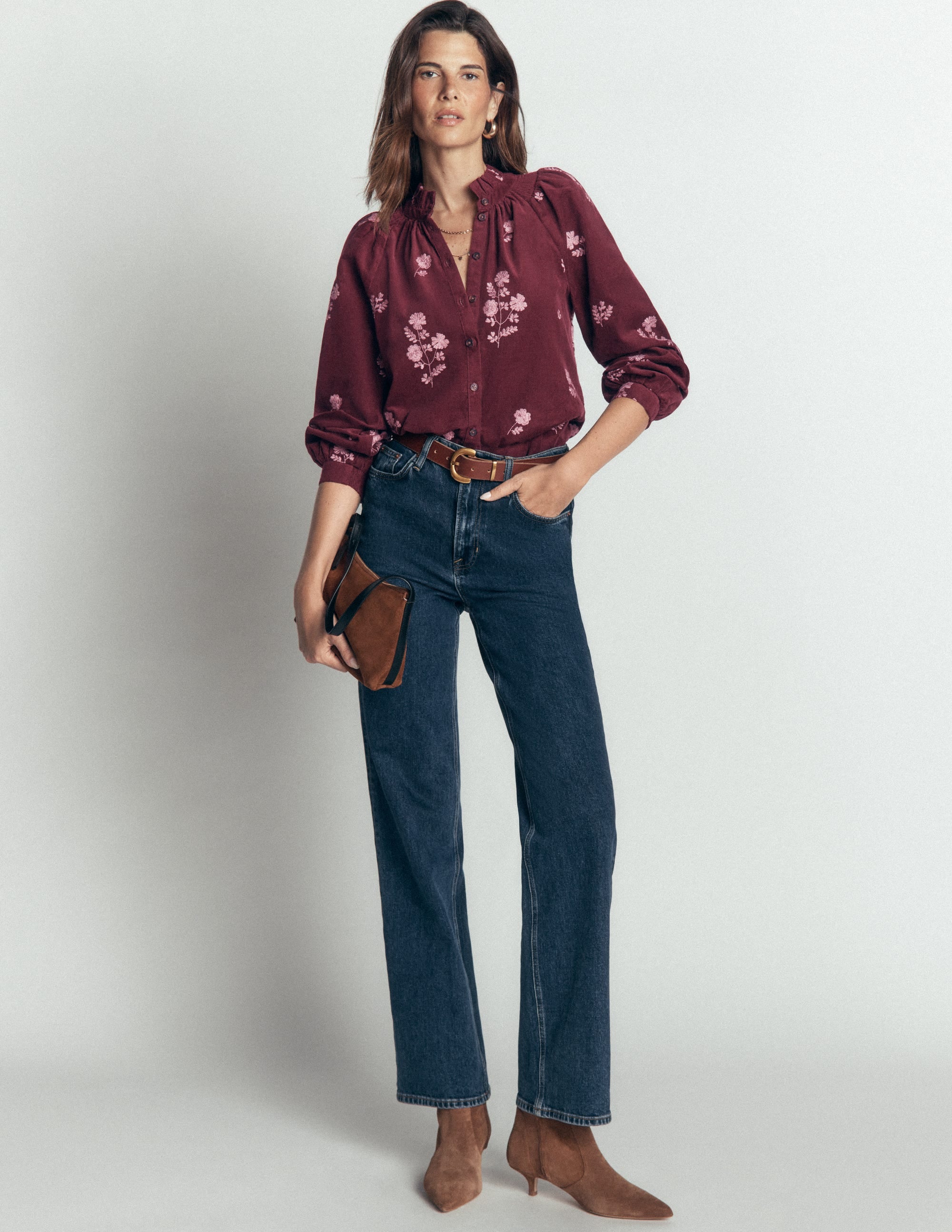Erica Frill Cord Top-Deep Wisteria, Embroidered - Image 4