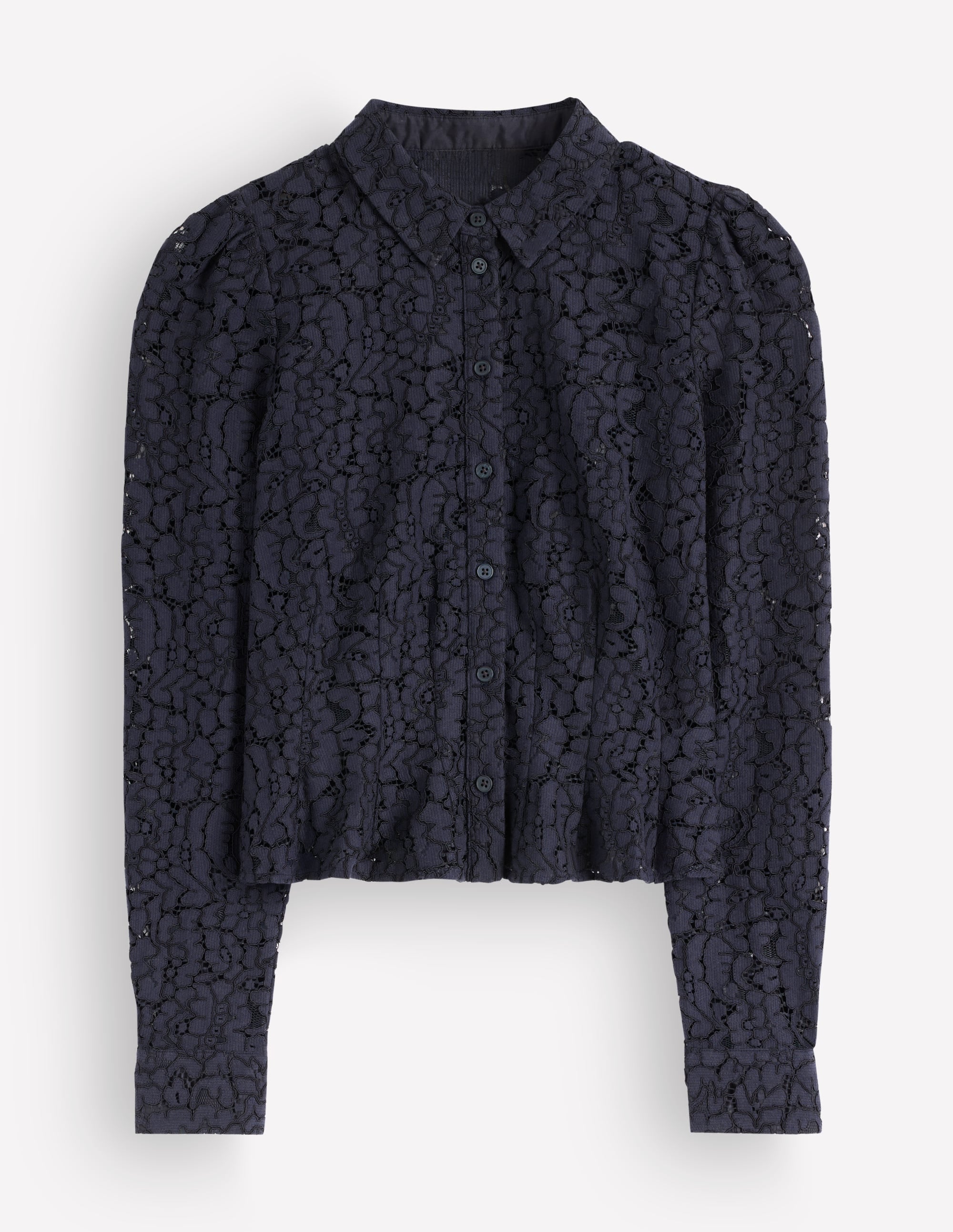 Julia Darted Lace Shirt-Navy - Image 5