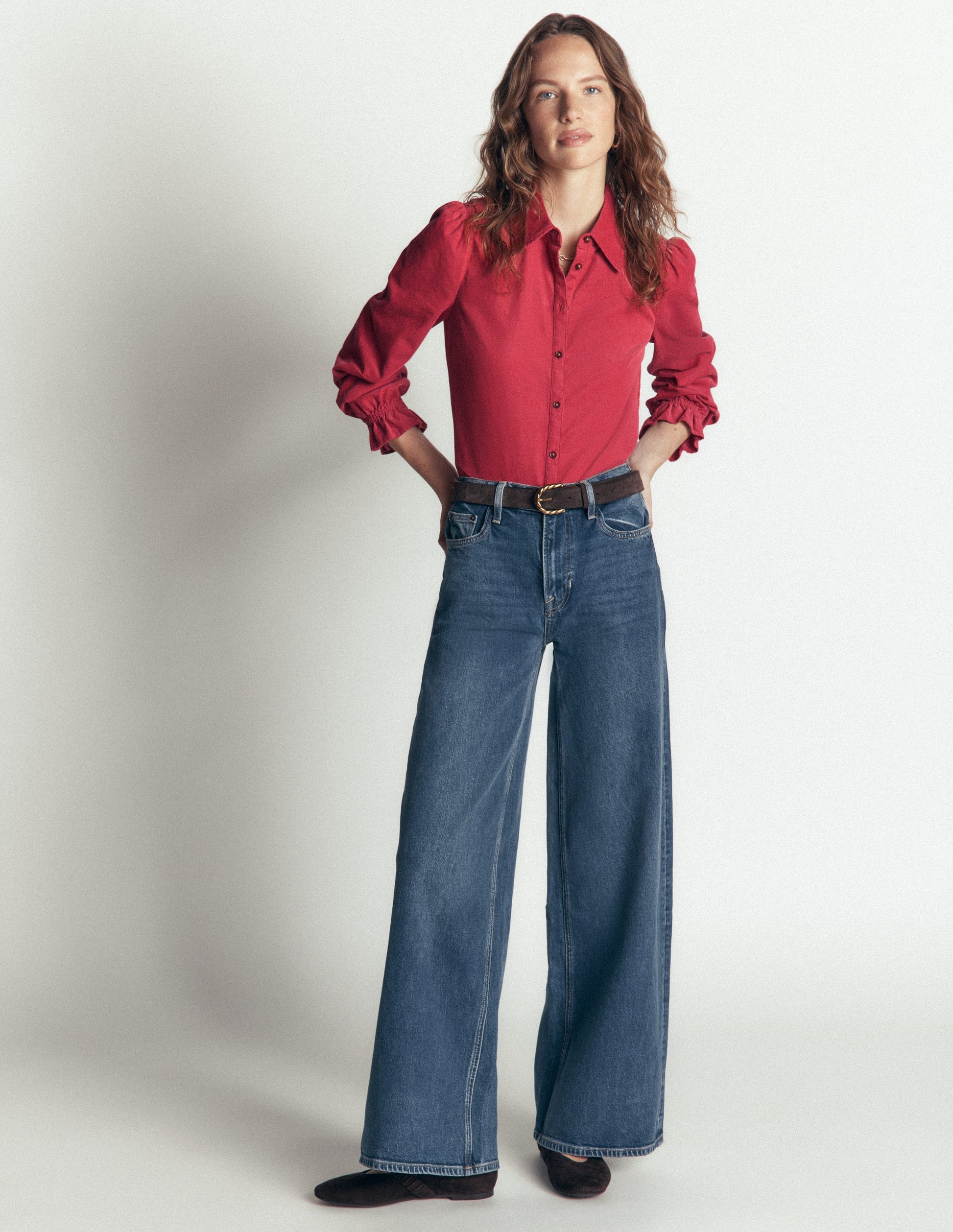 Violet Smock Shoulder Cord Top-Cherry Blush-4