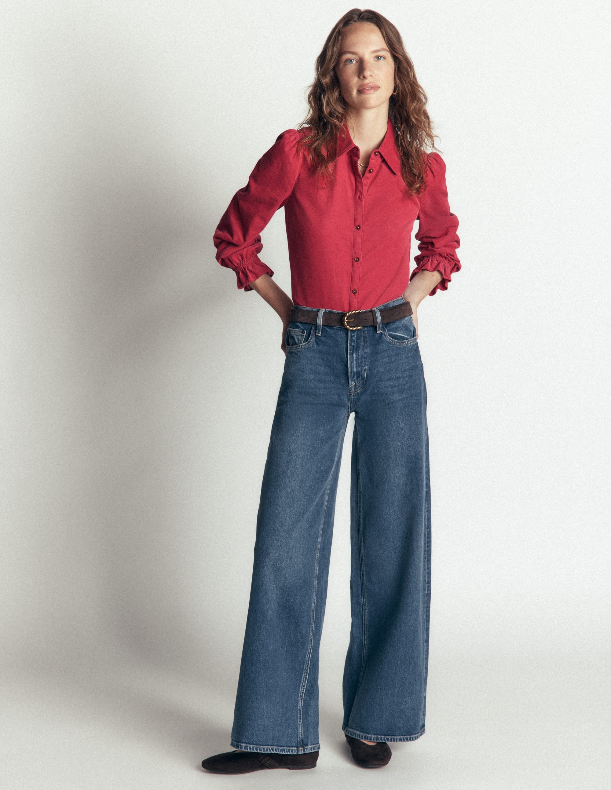 Violet Smock Shoulder Cord Top-Cherry Blush - Image 4