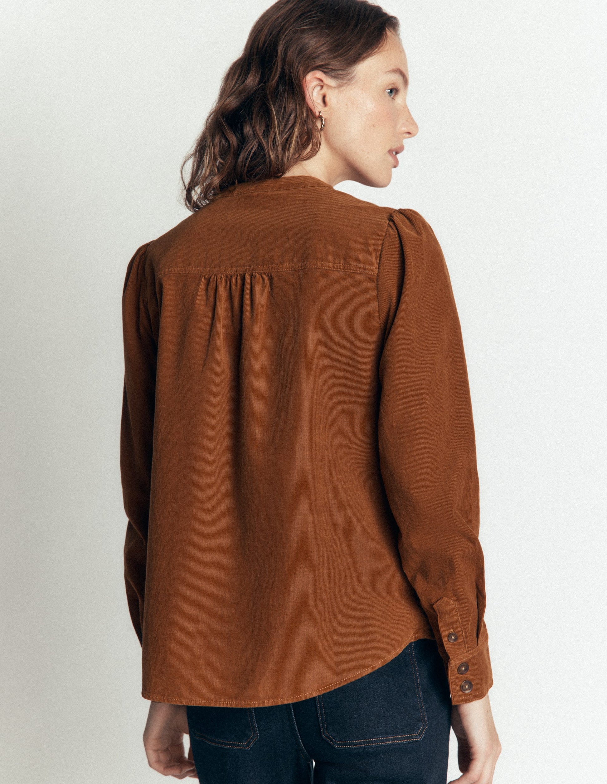 Thea Cord Shirt-Ginger-3